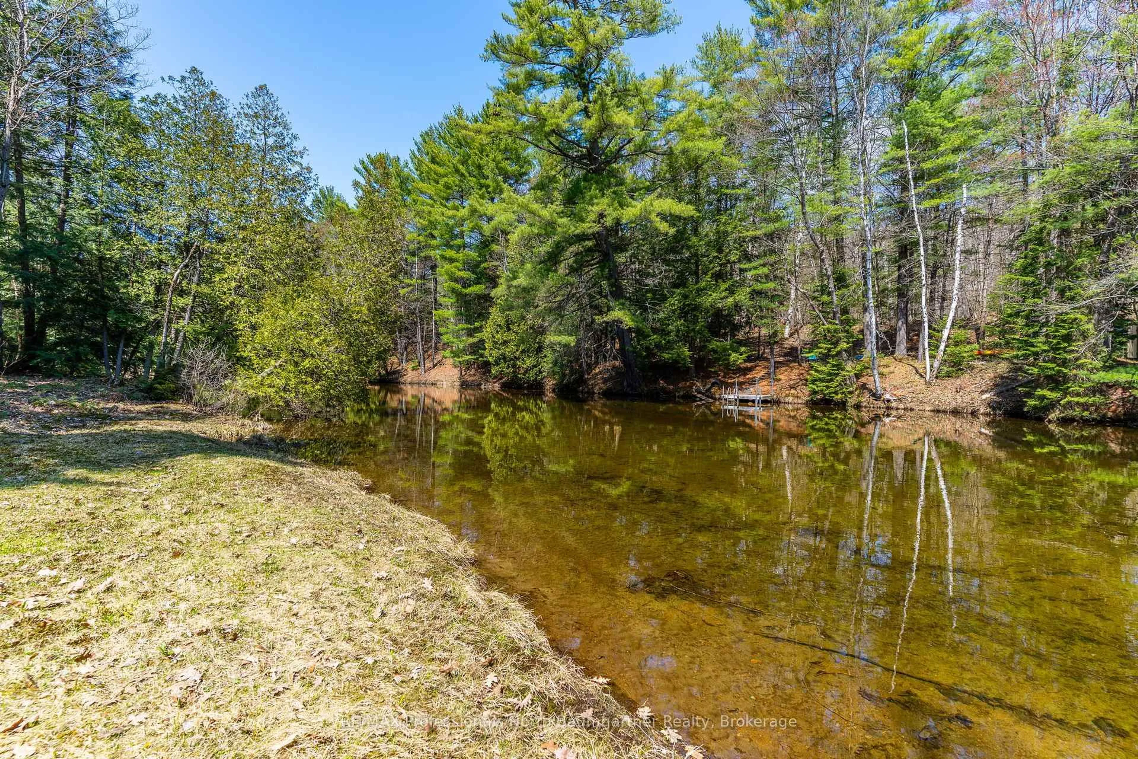 A pic from outside/outdoor area/front of a property/back of a property/a pic from drone, water/lake/river/ocean view for 1065 Cloverleaf Rd, Algonquin Highlands Ontario K0M 1J2