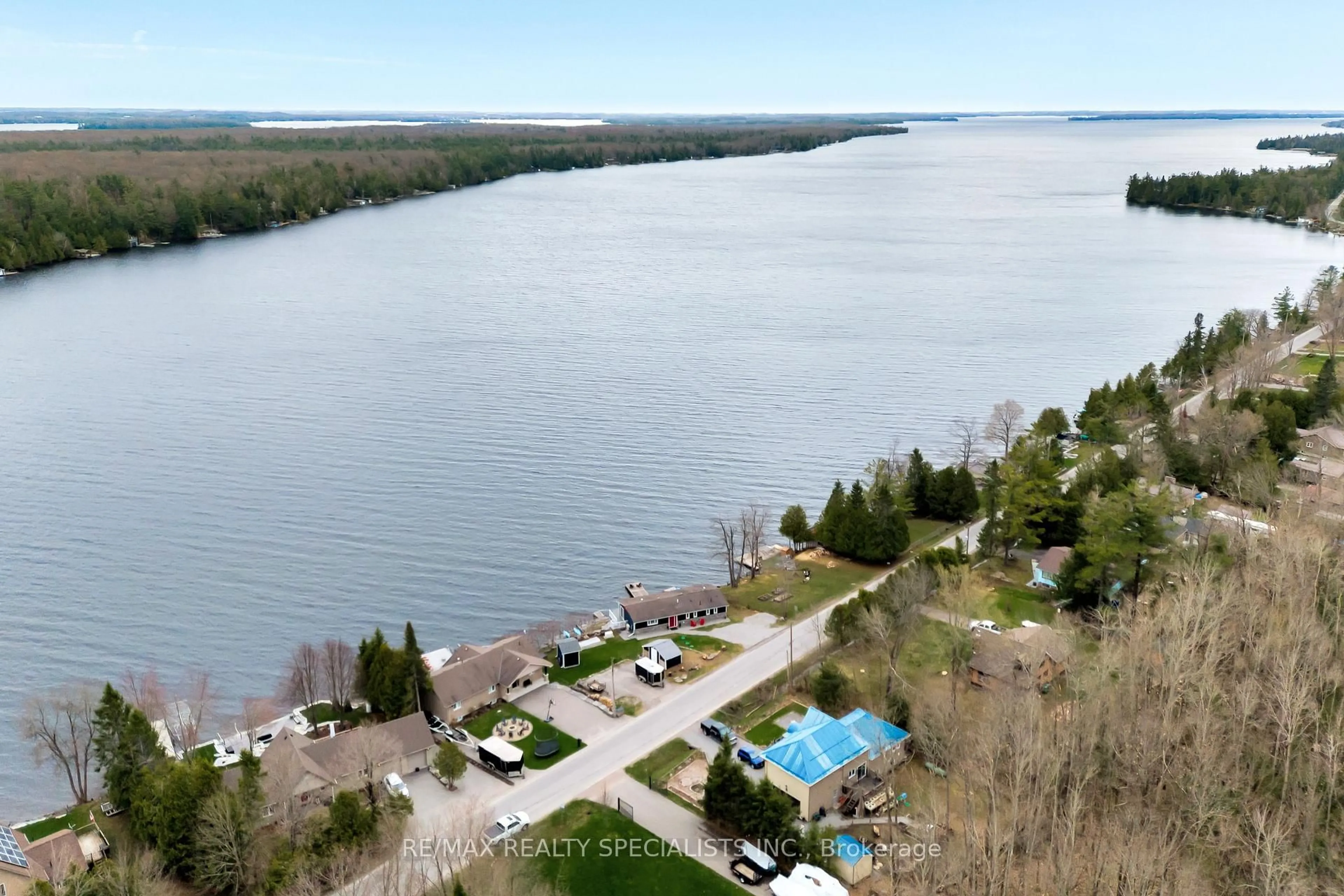A pic from outside/outdoor area/front of a property/back of a property/a pic from drone, water/lake/river/ocean view for 1144 North Bay Dr, Kawartha Lakes Ontario K0M 2B0