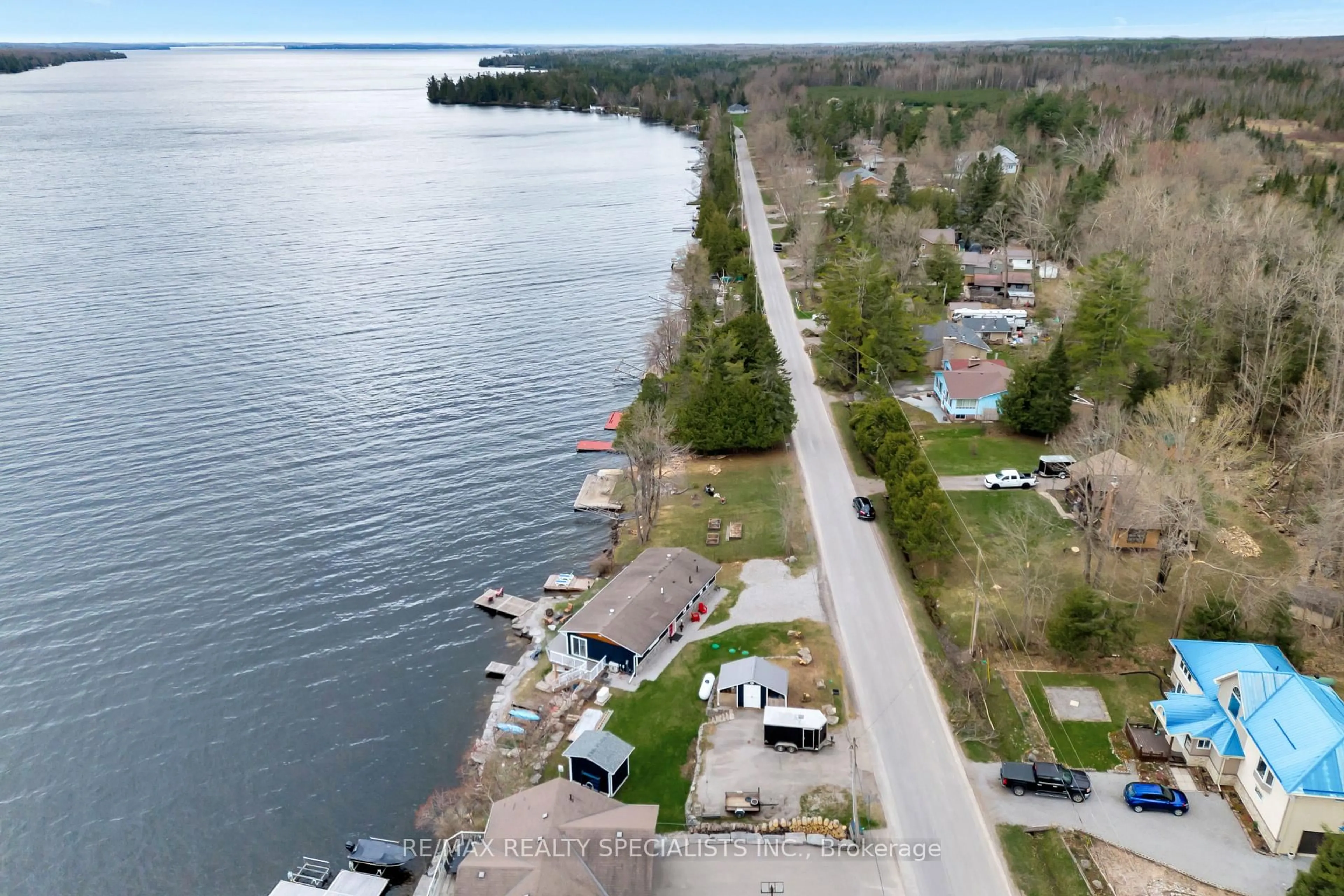 A pic from outside/outdoor area/front of a property/back of a property/a pic from drone, water/lake/river/ocean view for 1144 North Bay Dr, Kawartha Lakes Ontario K0M 2B0
