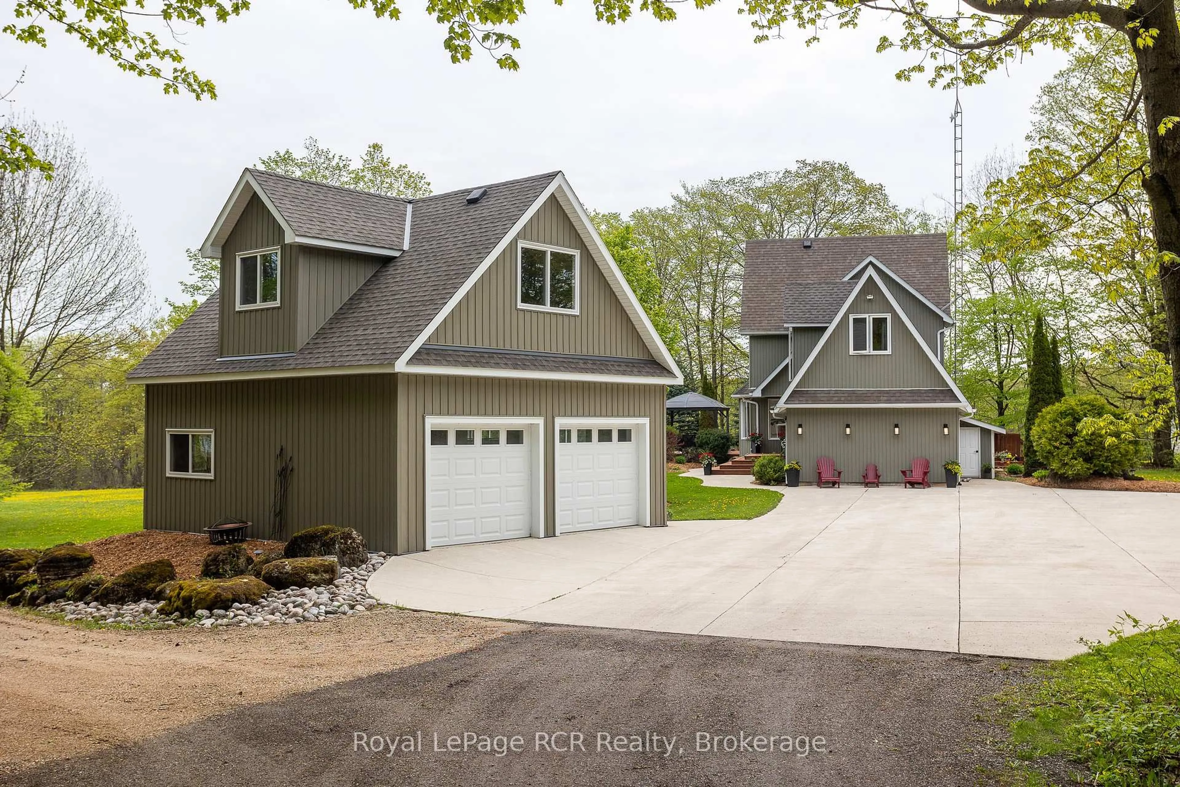 Home with vinyl exterior material, street for 714329 Baseline Rd, Grey Highlands Ontario N0C 1E0