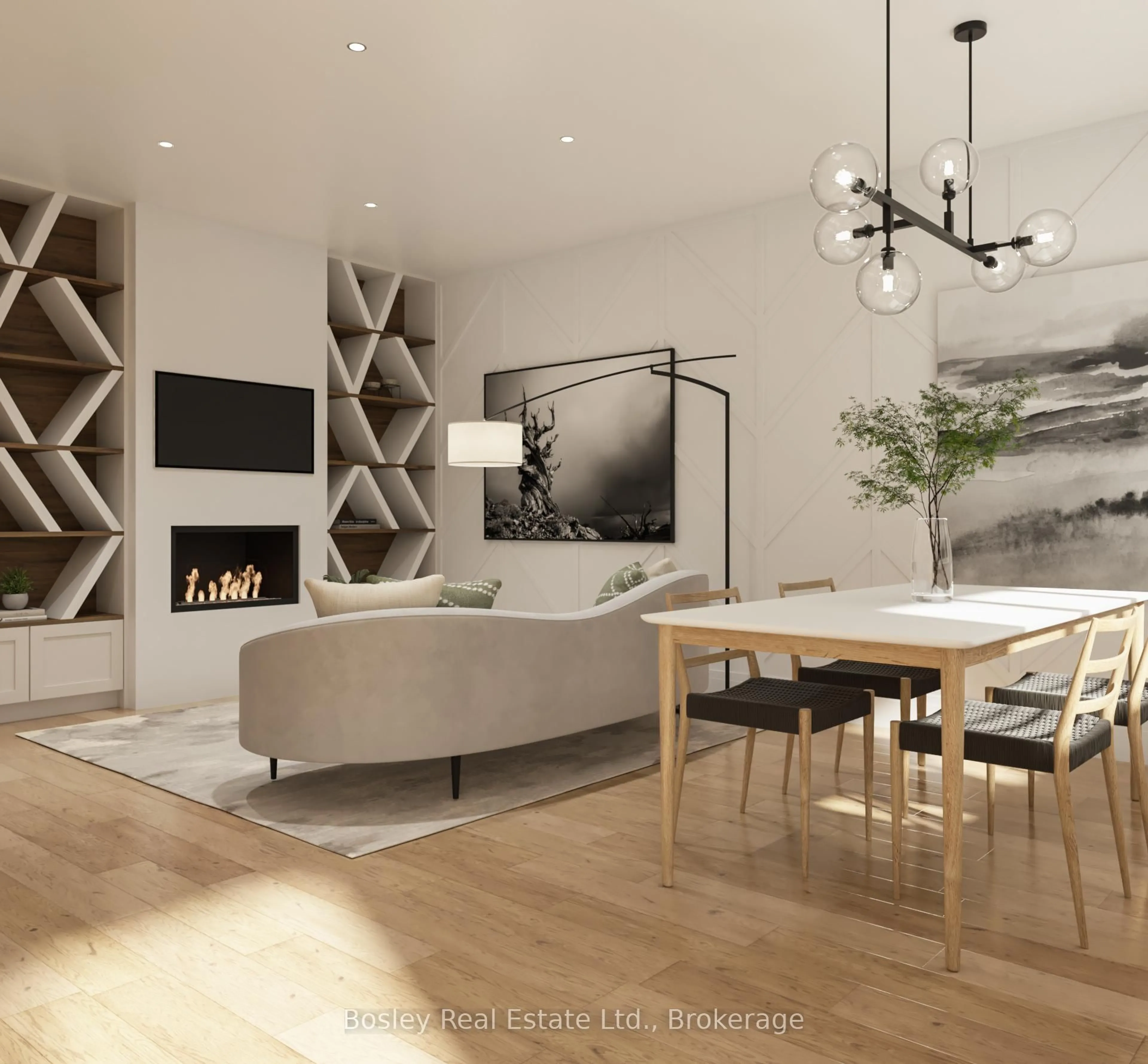 Living room with furniture, wood/laminate floor for 188 Equality Lane, Meaford Ontario N4L 0B4