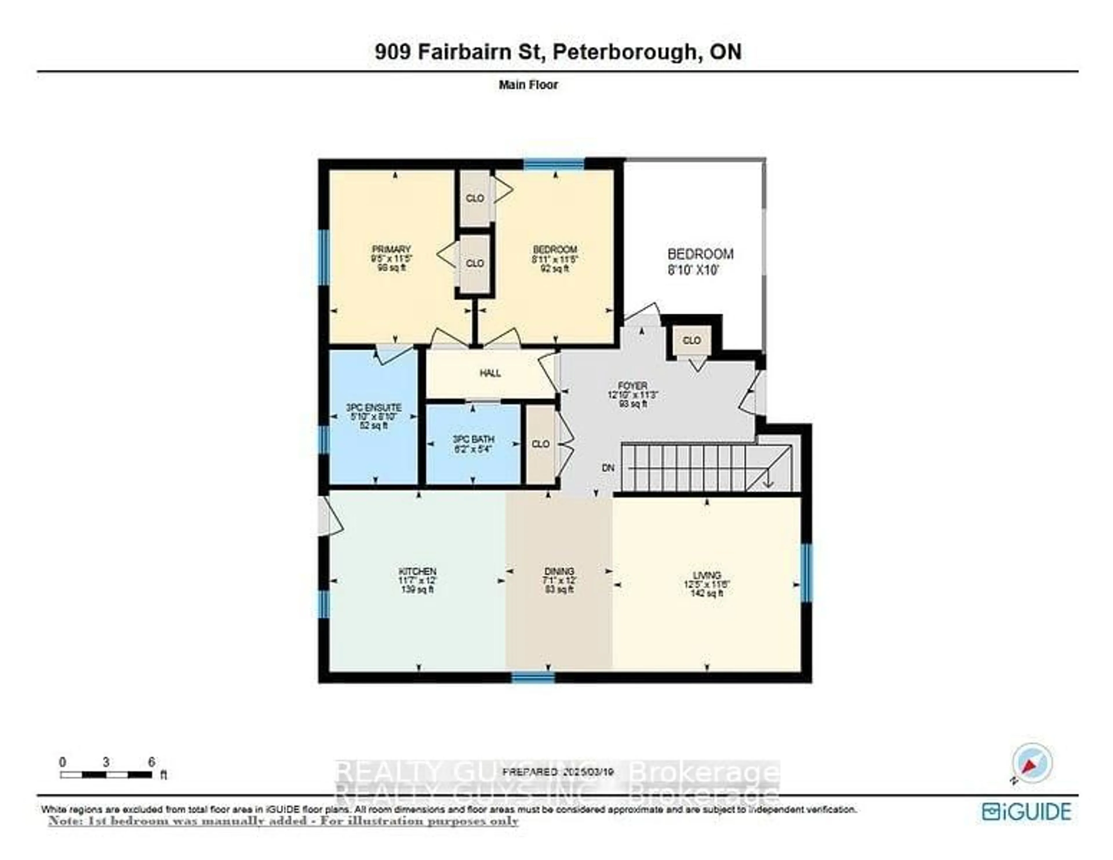 Floor plan for 909 Fairbairn St, Peterborough North Ontario K9H 6C2