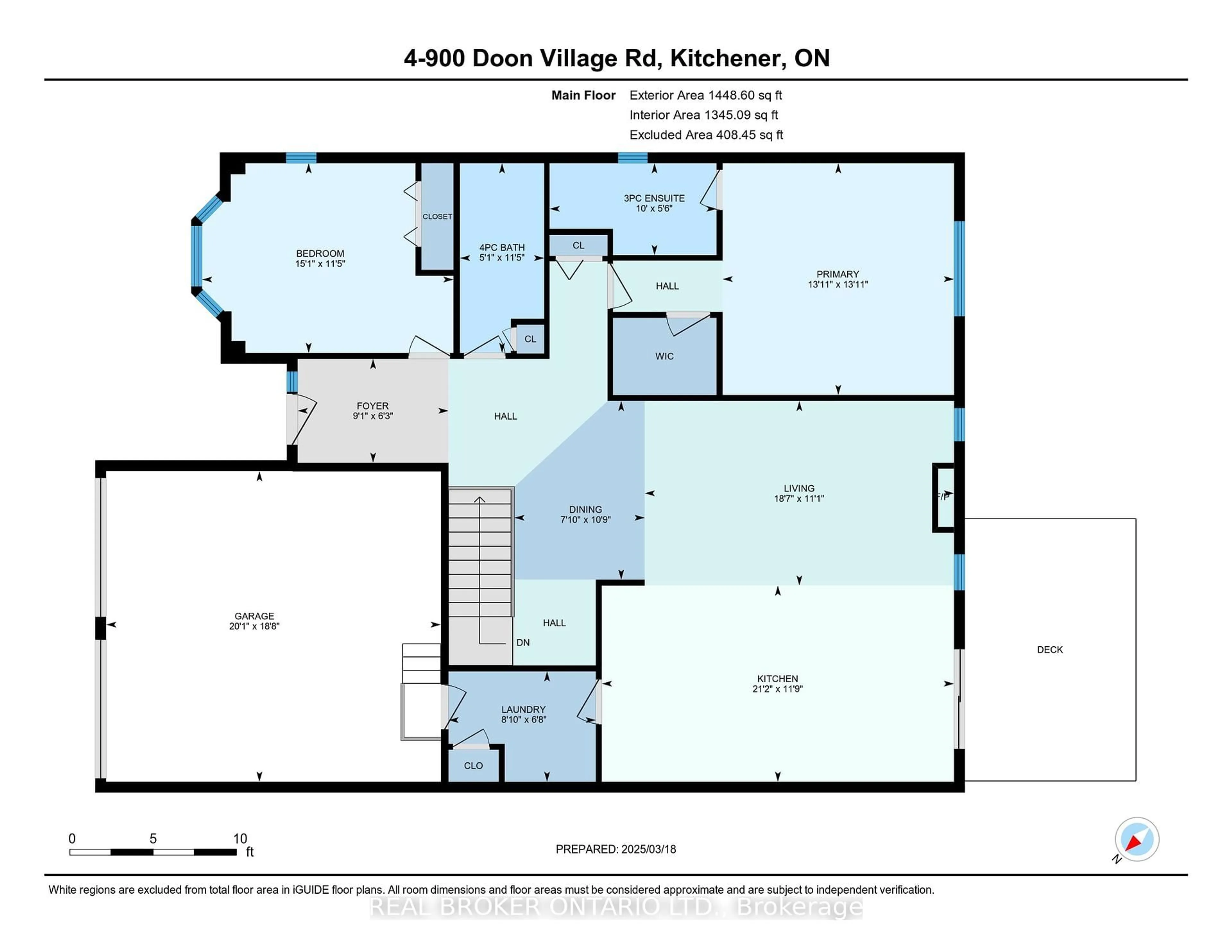 Floor plan for 900 Doon Village Rd #4, Kitchener Ontario N2P 1A4