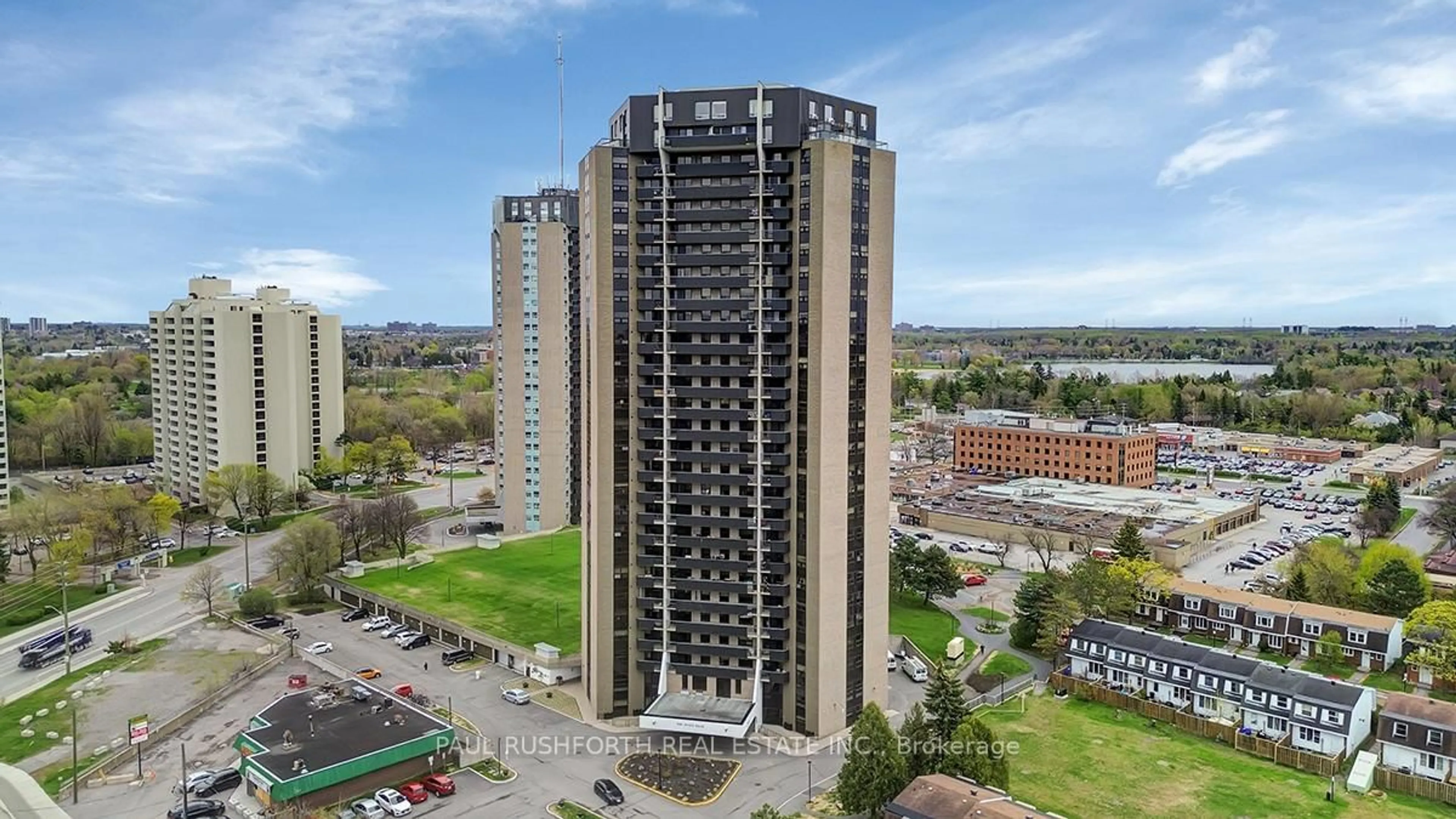 A pic from outside/outdoor area/front of a property/back of a property/a pic from drone, city buildings view from balcony for 900 Dynes Rd #2008, Ottawa Ontario K2C 3L6