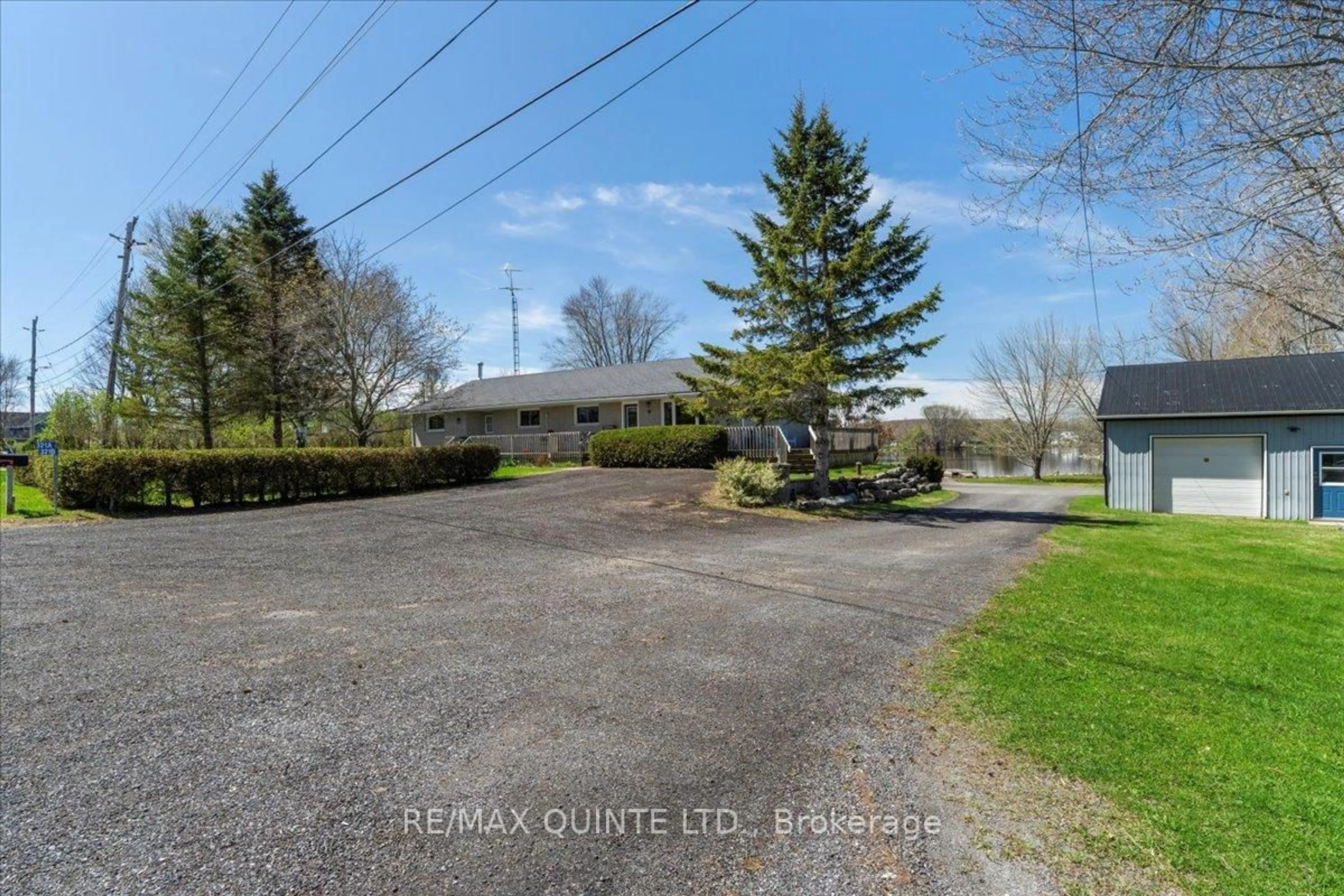 A pic from outside/outdoor area/front of a property/back of a property/a pic from drone, street for 321 Rosebush Rd, Stirling Ontario K0K 3E0