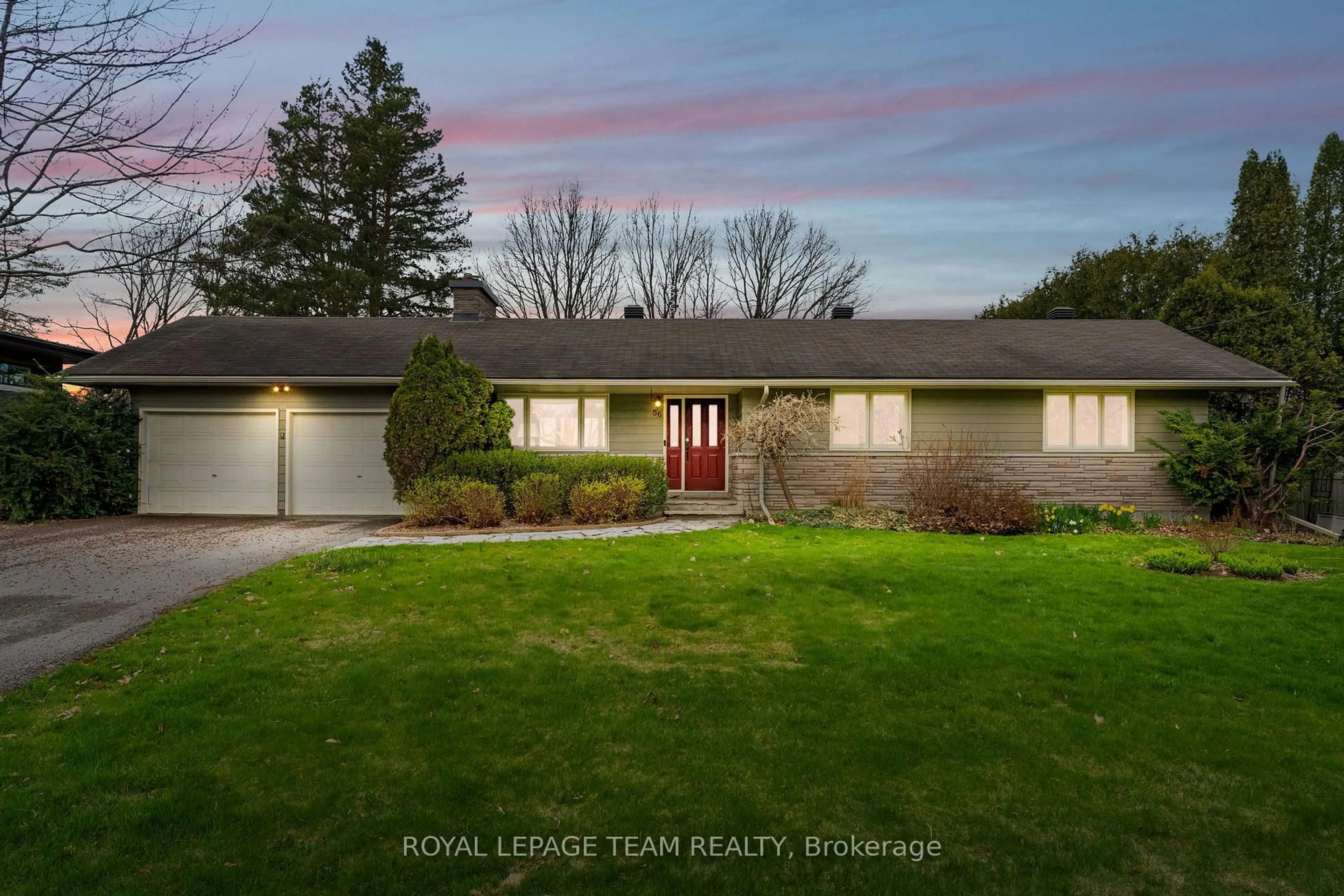A pic from outside/outdoor area/front of a property/back of a property/a pic from drone, water/lake/river/ocean view for 56 Ryeburn Dr, Ottawa Ontario K1V 1H5