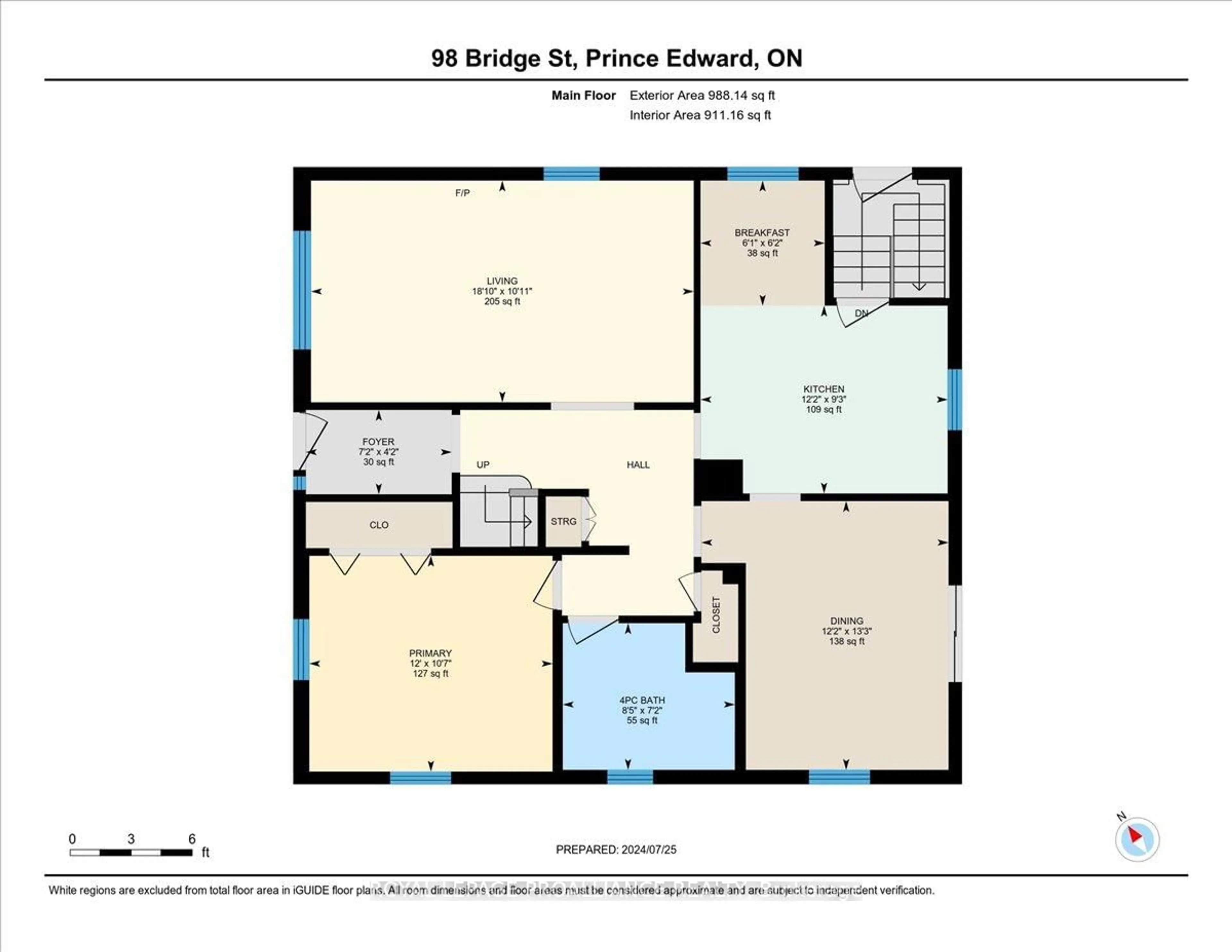 Floor plan for 98 Bridge St, Prince Edward County Ontario K0K 2T0