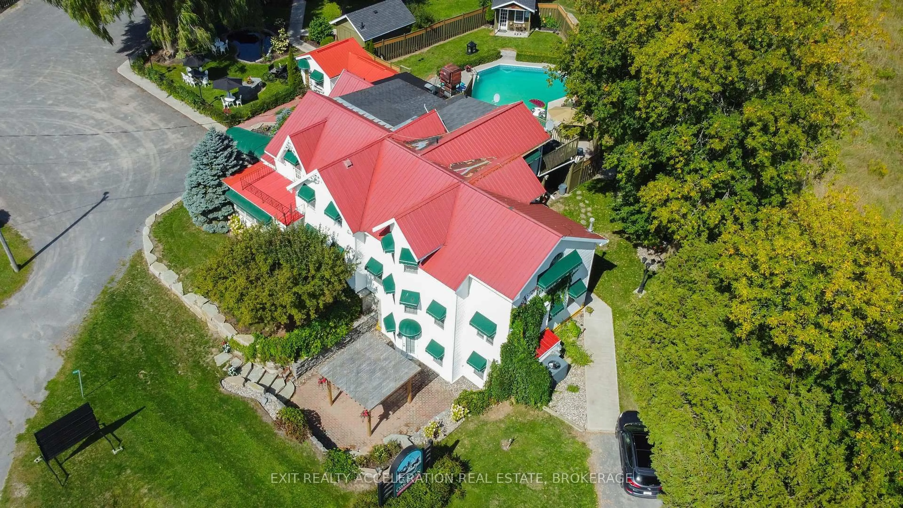 A pic from outside/outdoor area/front of a property/back of a property/a pic from drone, building for 8087 County Road 2, Napanee Ontario K7R 3K6