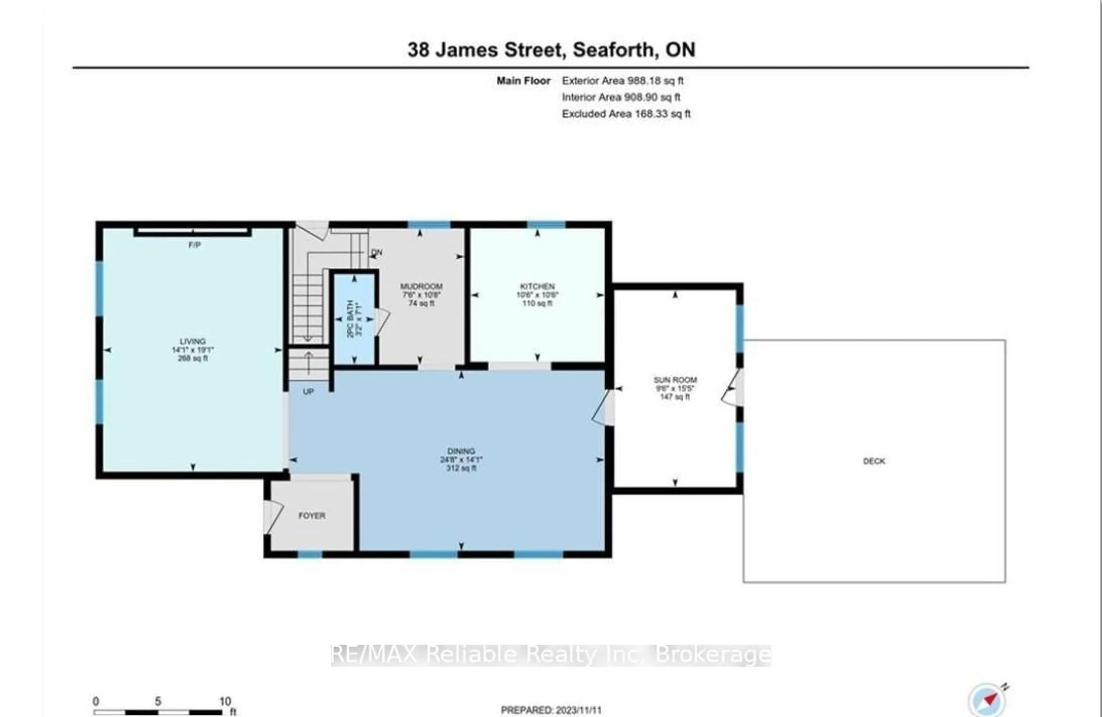Floor plan for 38 James St, Huron East Ontario N0K 1W0