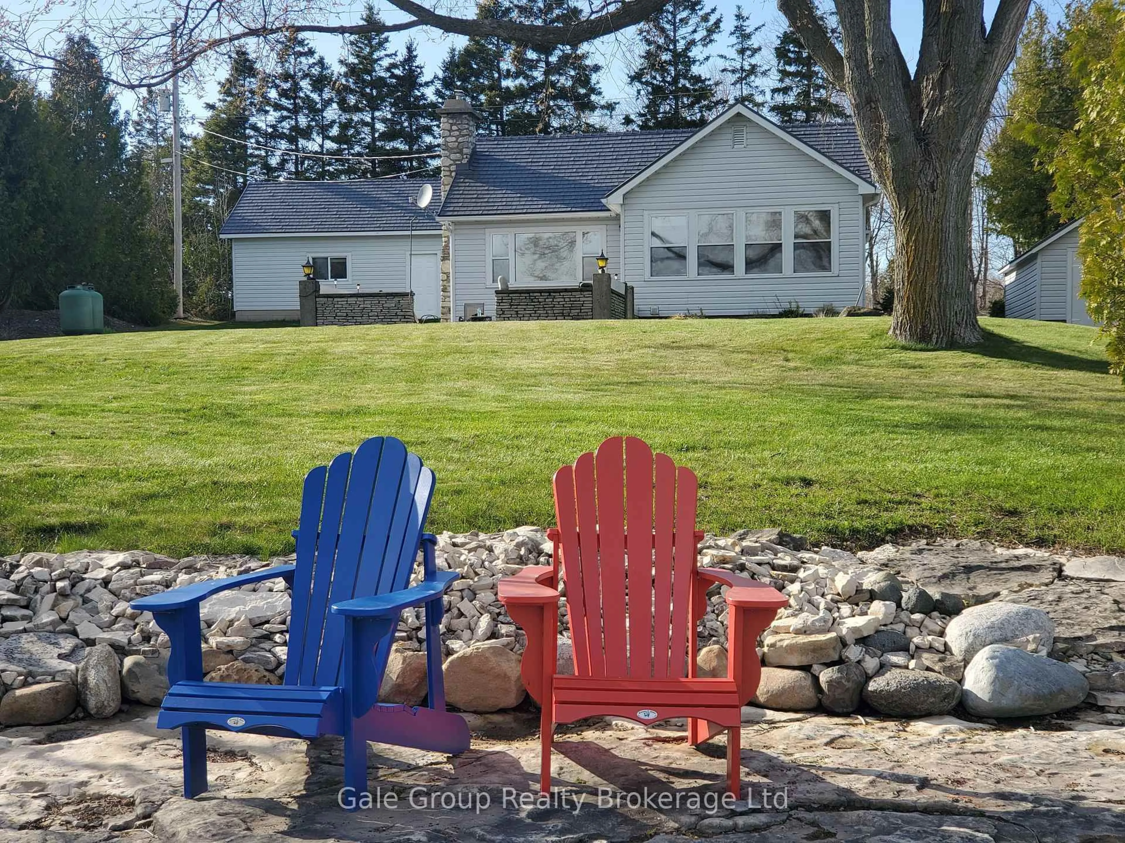 Patio, water/lake/river/ocean view for 117 TAMARAC Rd, Northern Bruce Peninsula Ontario N0H 2M0