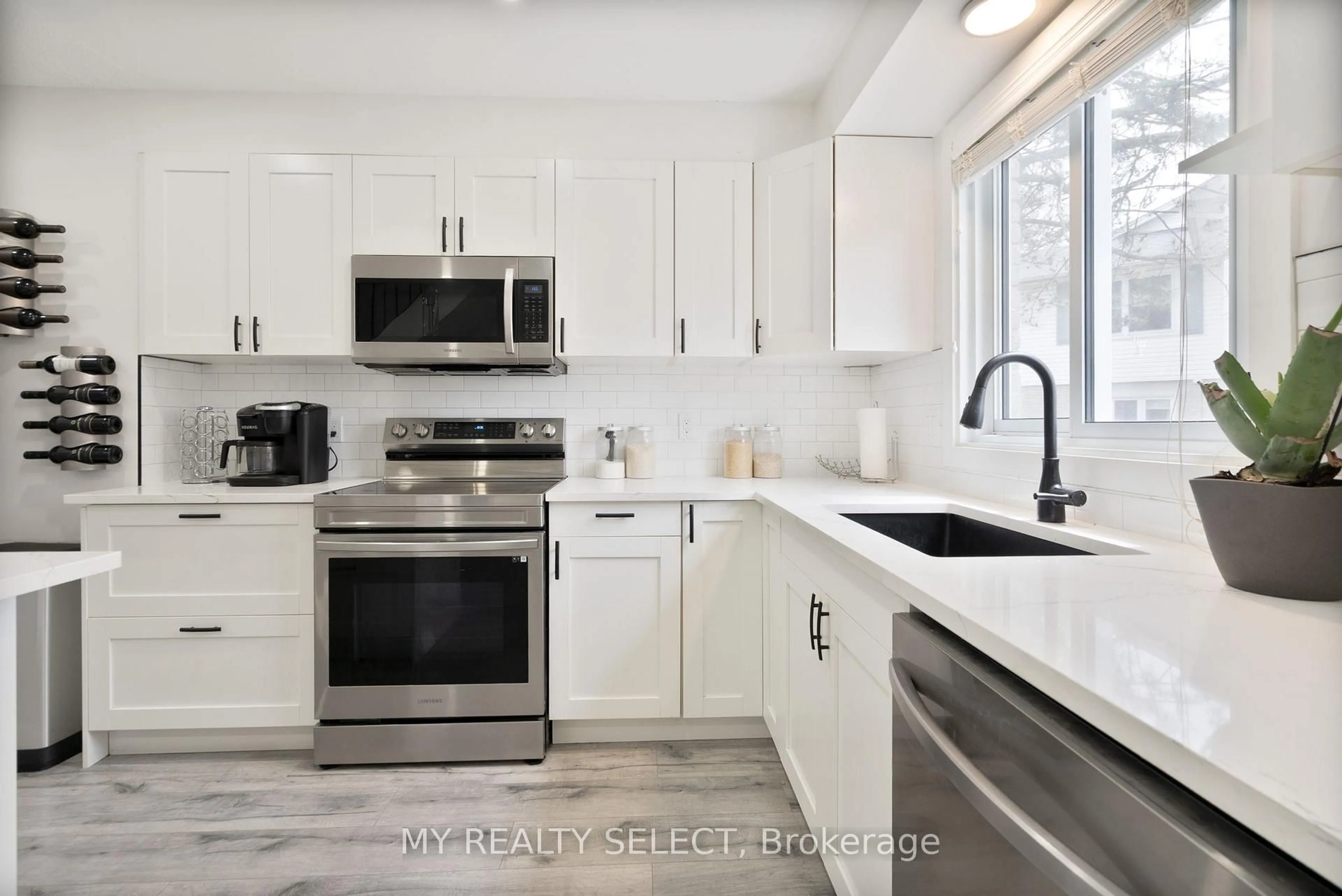 Contemporary kitchen, ceramic/tile floor for 230 Clarke Rd #114, London East Ontario N5W 5P8