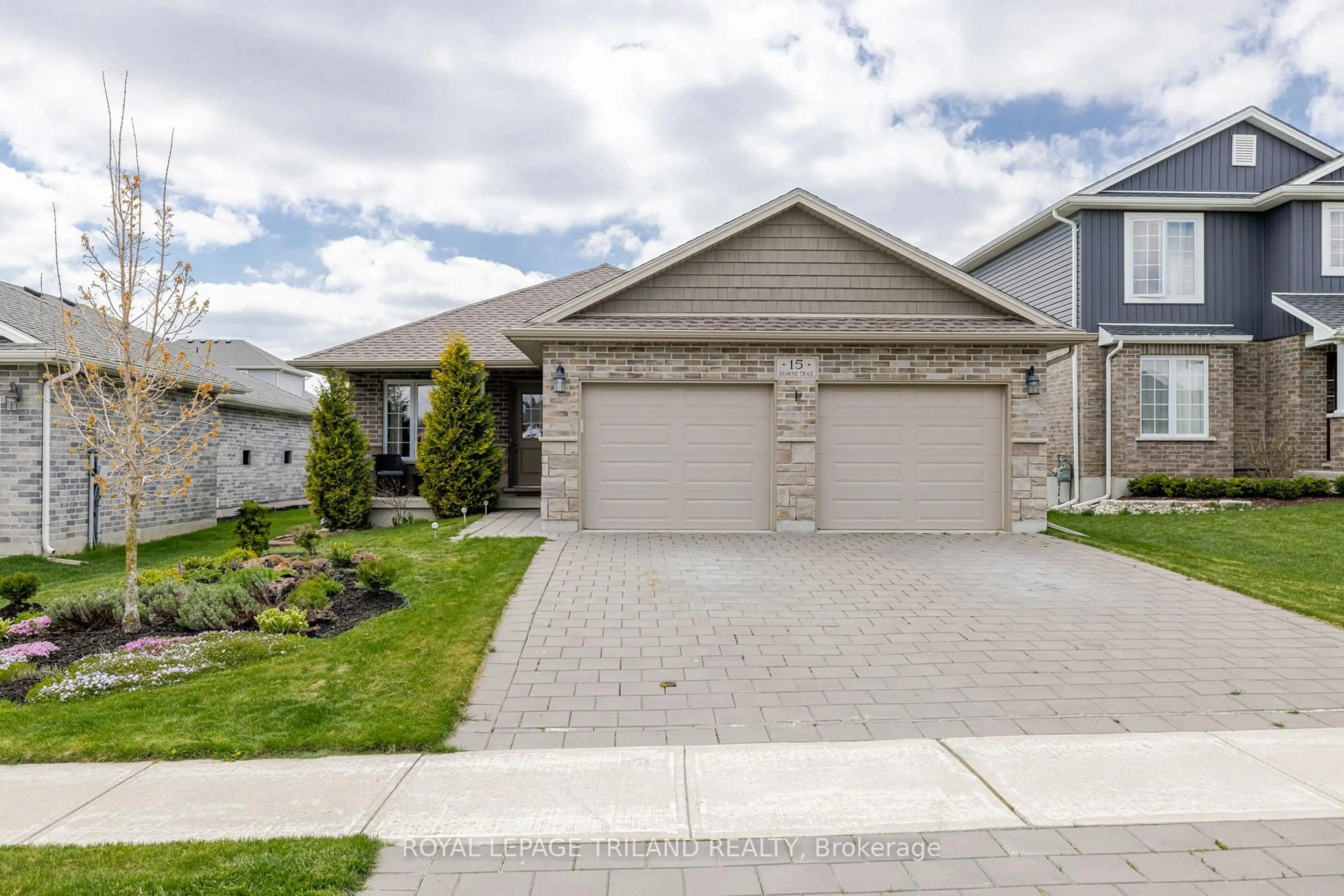 Home with brick exterior material, street for 15 Shawns Tr, Thames Centre Ontario N0M 2P0
