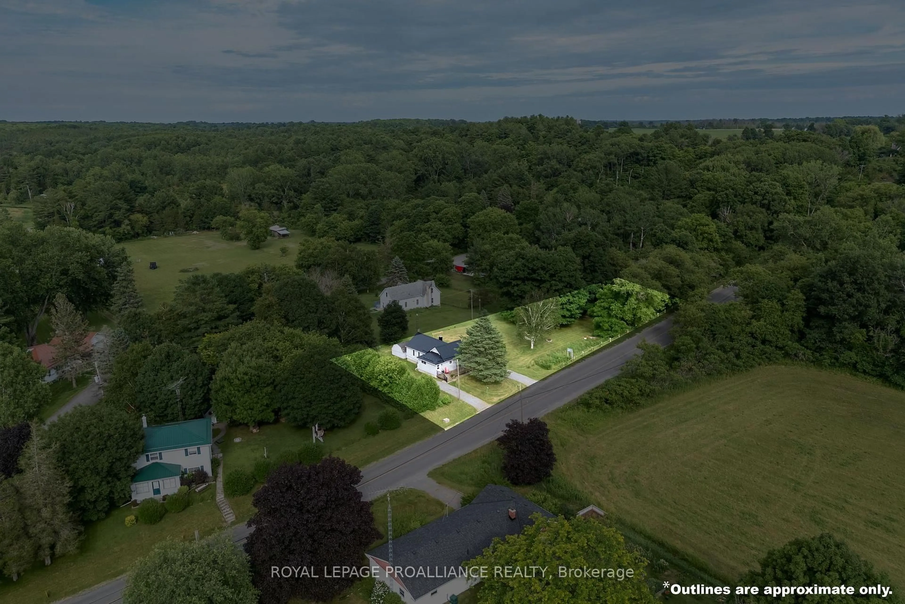 A pic from outside/outdoor area/front of a property/back of a property/a pic from drone, unknown for 3191 County Rd 10 N/A, Prince Edward County Ontario K0K 2P0