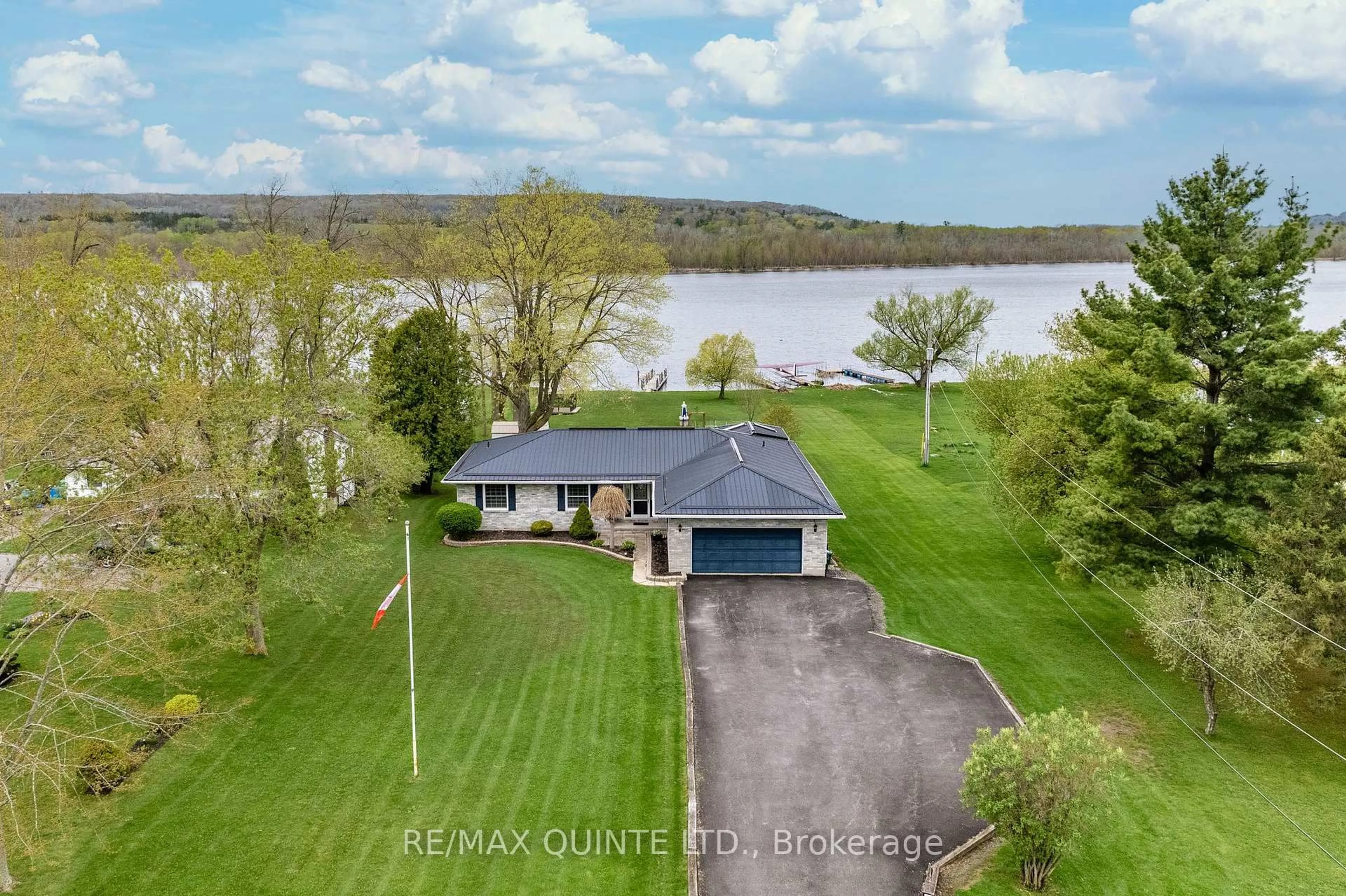 A pic from outside/outdoor area/front of a property/back of a property/a pic from drone, water/lake/river/ocean view for 1081 Frankford-Stirling Rd, Hastings Ontario K0K 2C0
