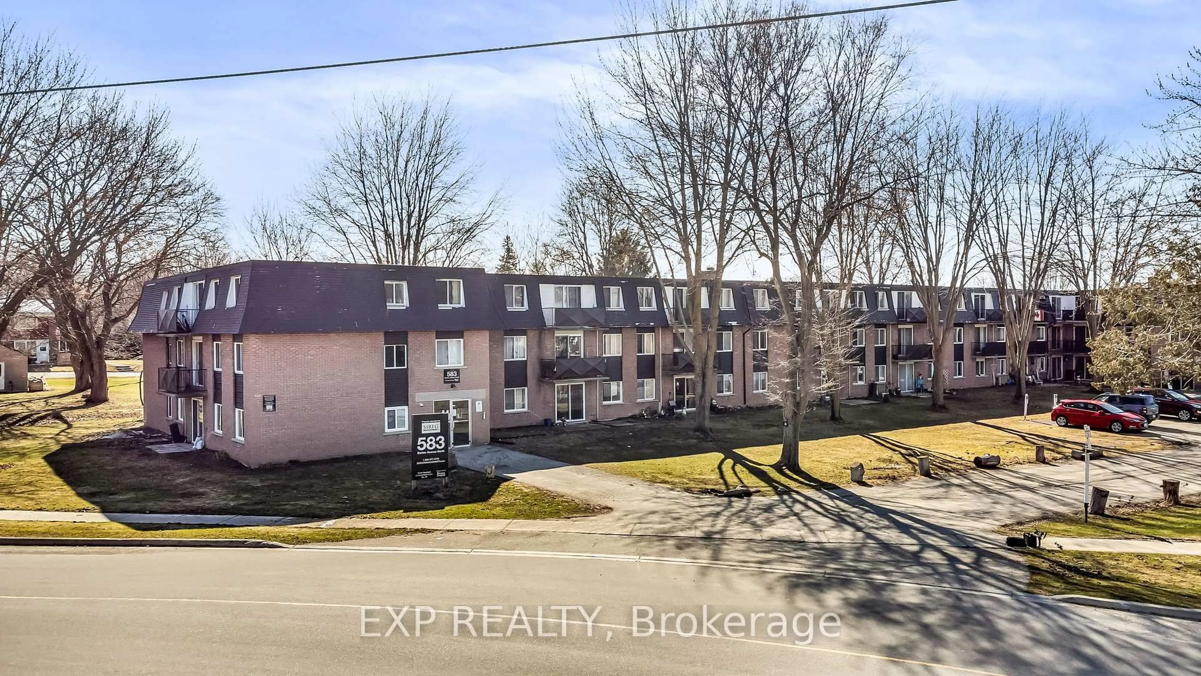 A pic from outside/outdoor area/front of a property/back of a property/a pic from drone, building for 583 Barber Ave #3, North Perth Ontario N4W 1S5