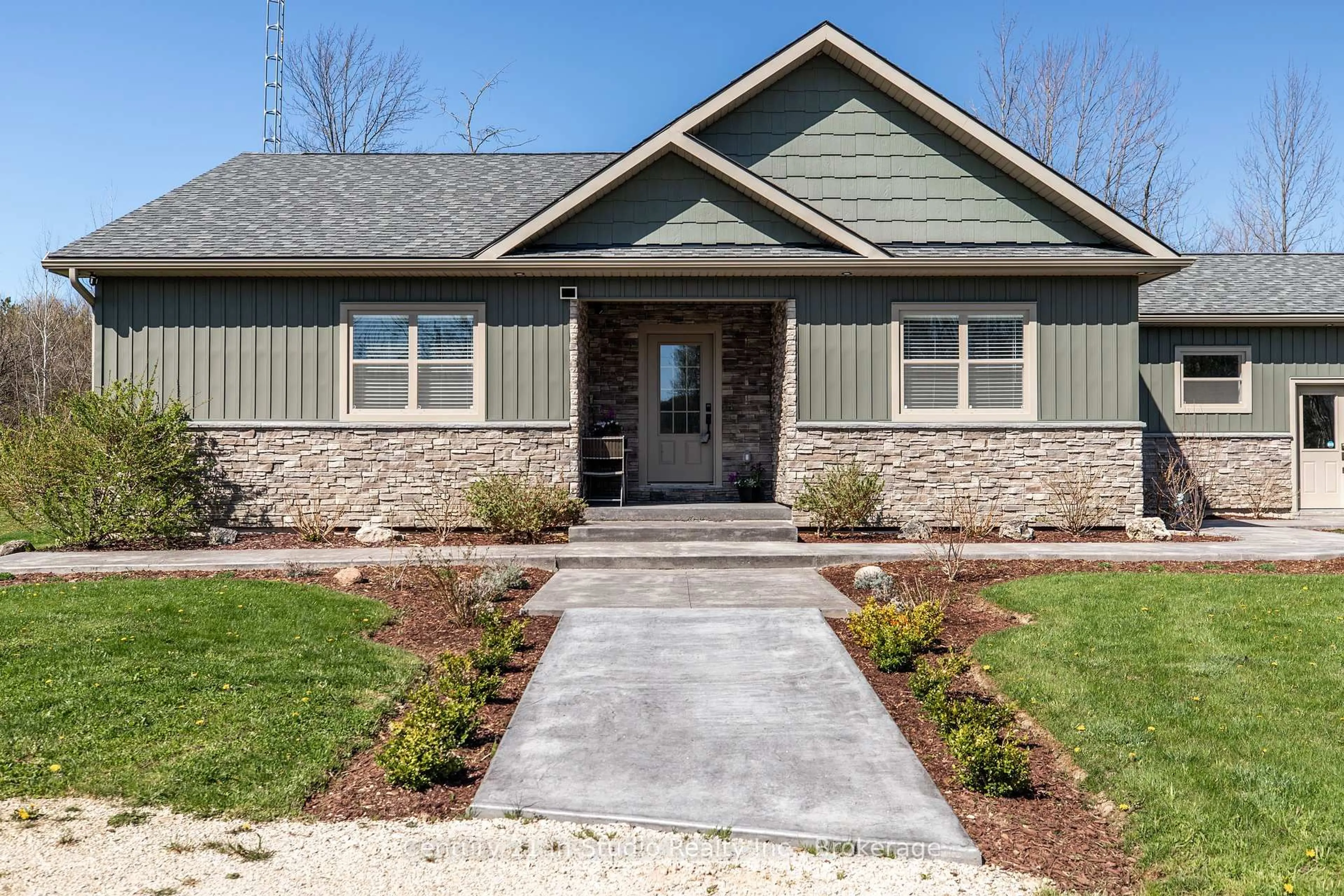 Home with vinyl exterior material, street for 734591 West Back Line, Grey Highlands Ontario N0C 1H0