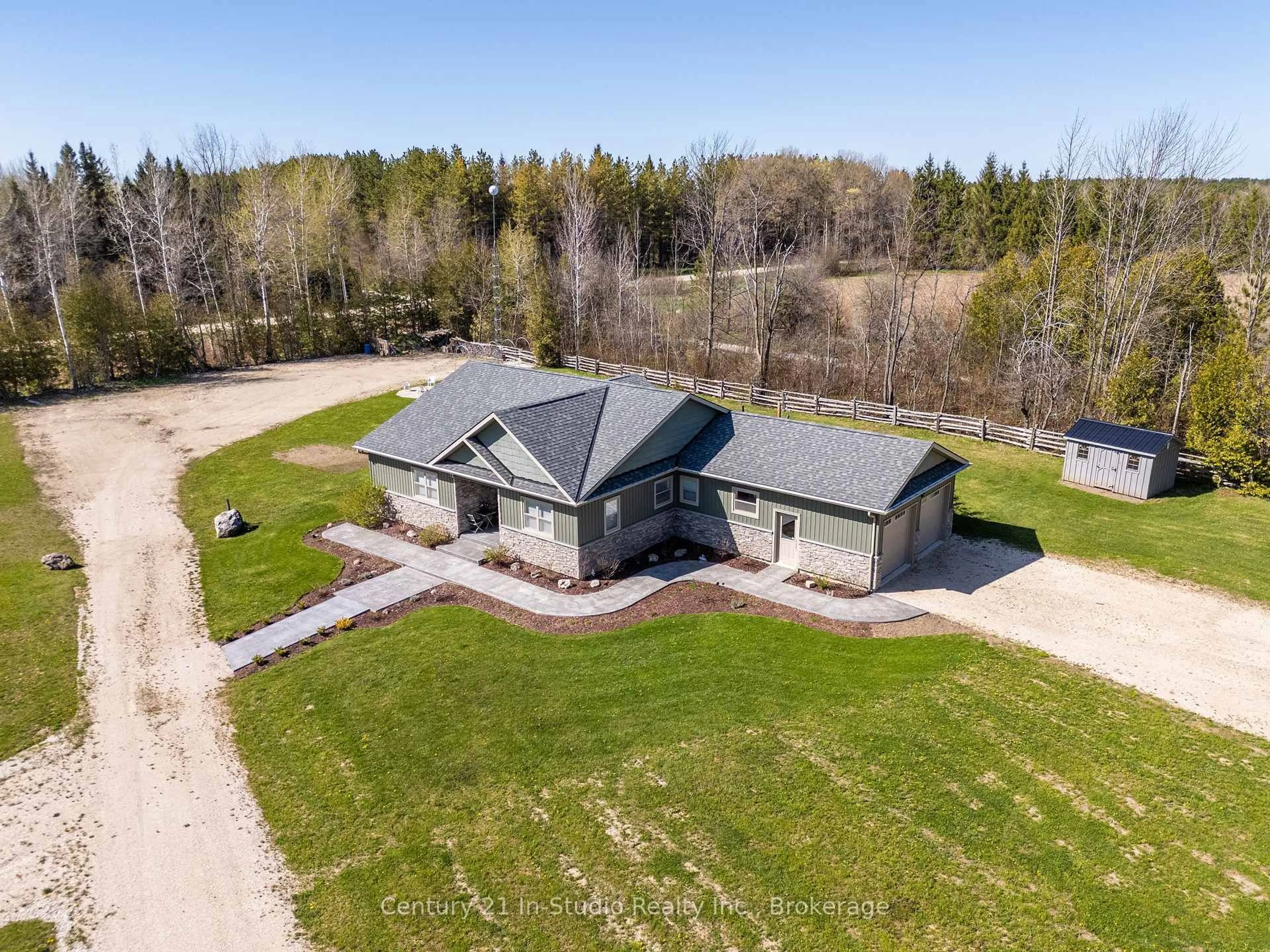 A pic from outside/outdoor area/front of a property/back of a property/a pic from drone, building for 734591 West Back Line, Grey Highlands Ontario N0C 1H0