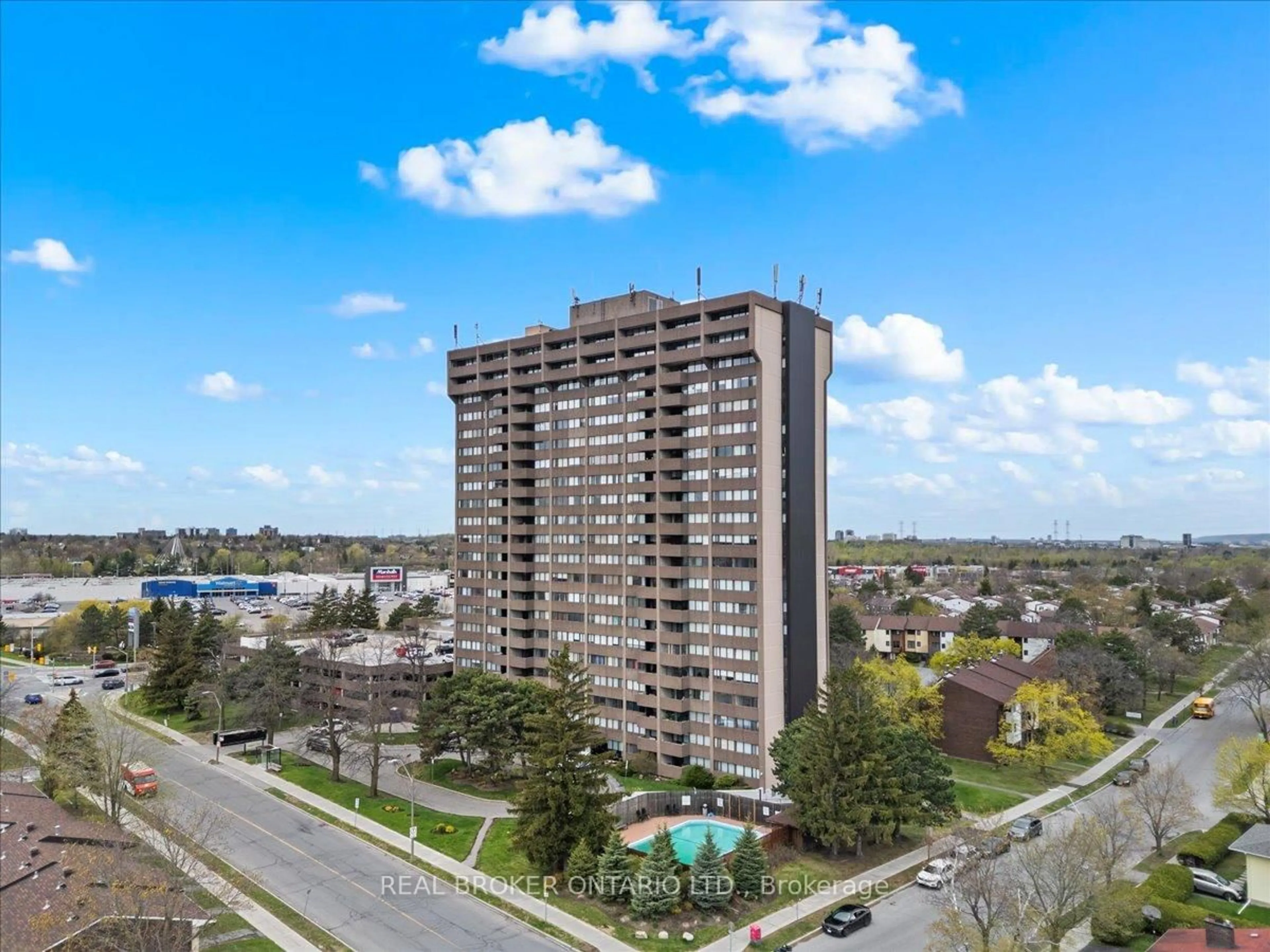 A pic from outside/outdoor area/front of a property/back of a property/a pic from drone, city buildings view from balcony for 1285 Cahill Dr #1603, Ottawa Ontario K1V 9A7