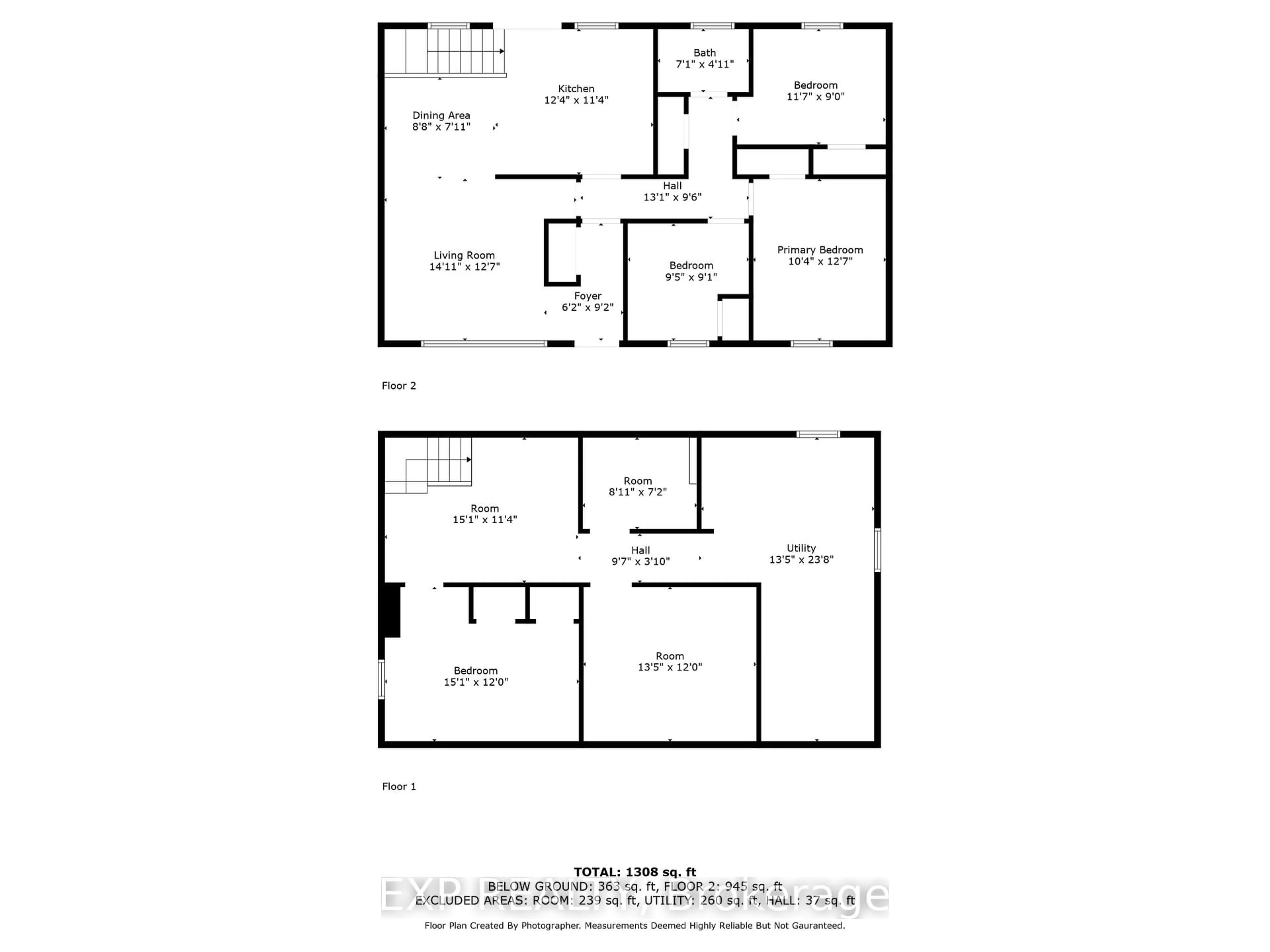 Floor plan for 1954 Rosebella Ave, Ottawa Ontario K1T 1G7