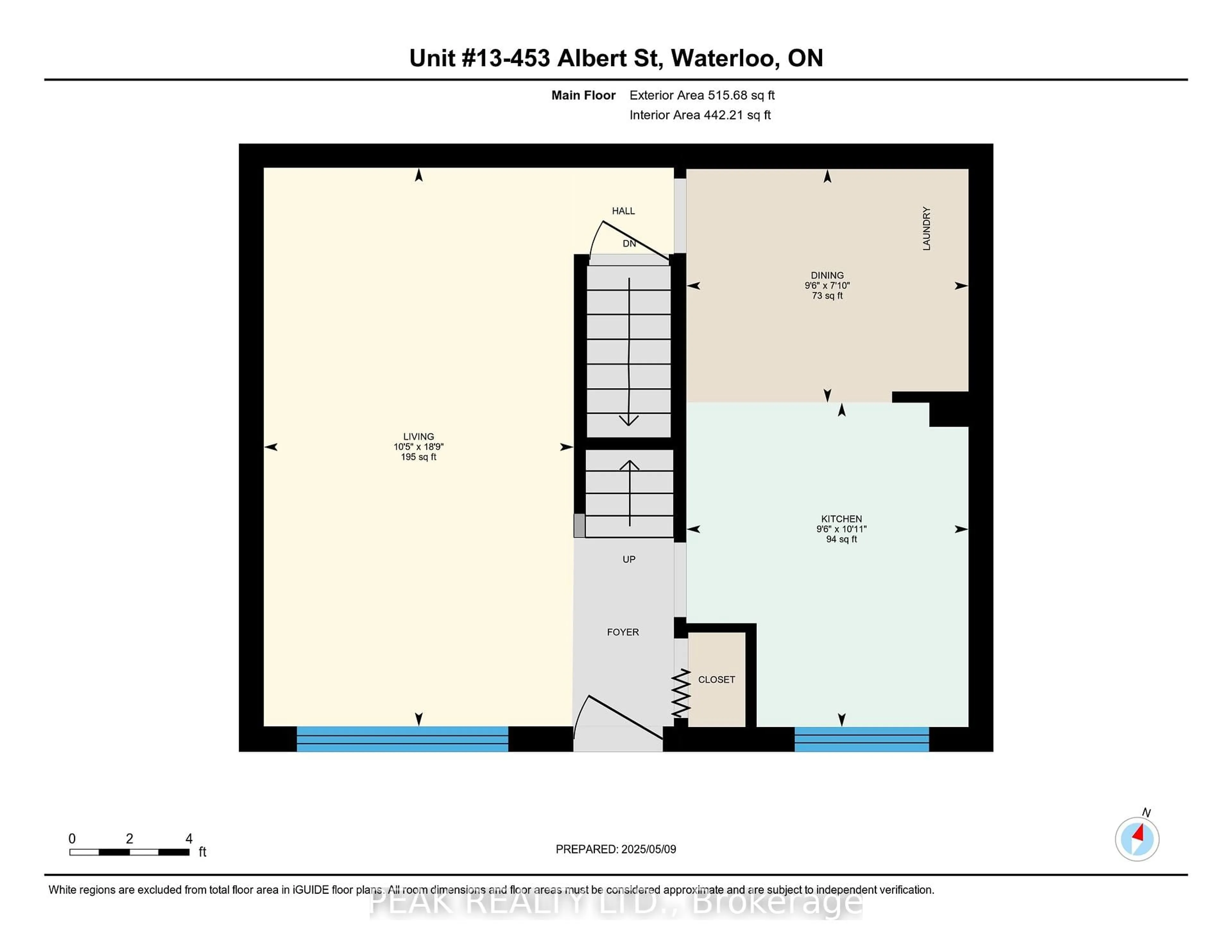 Floor plan for 453 Albert St #13, Waterloo Ontario N2L 5A7