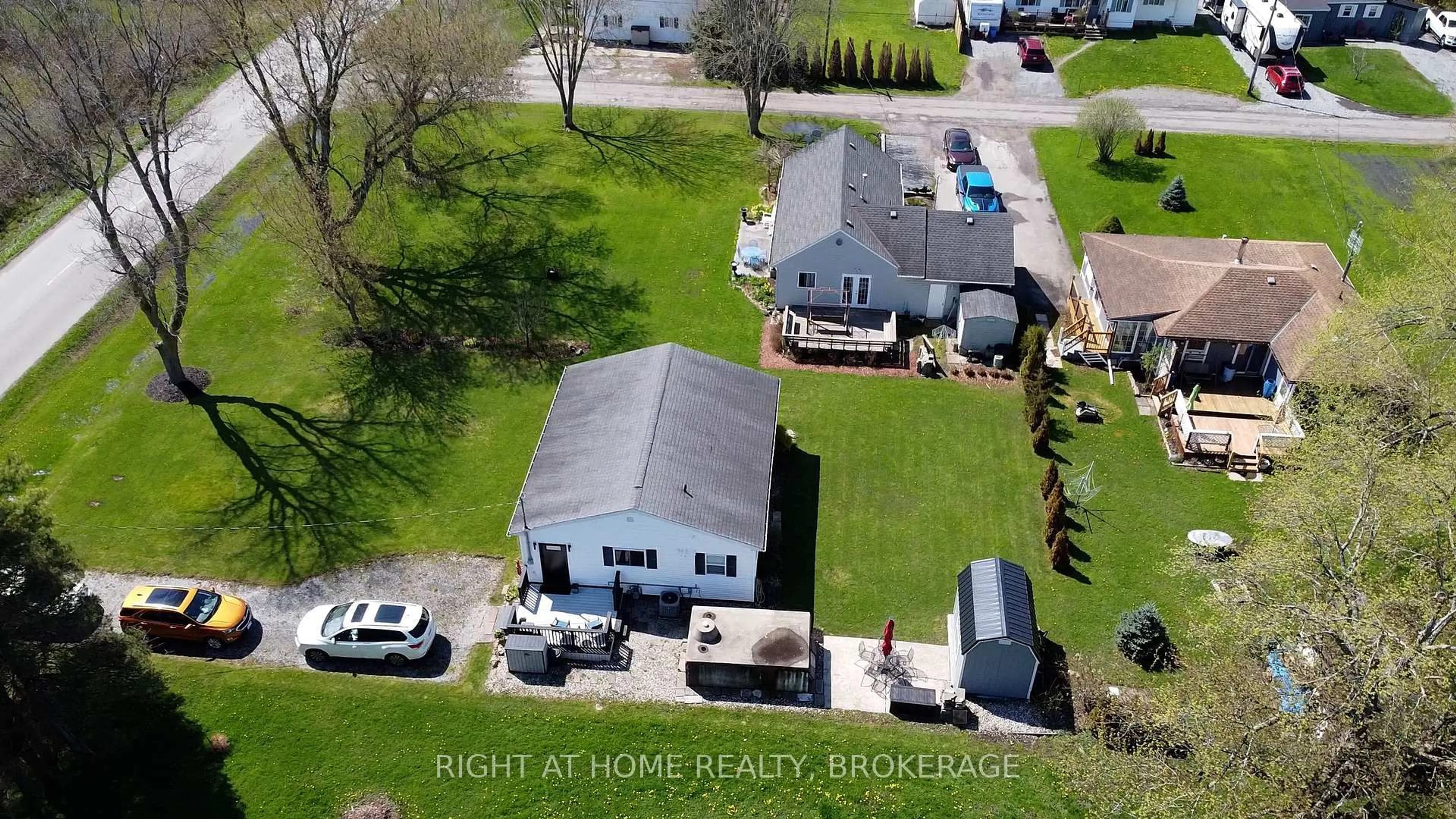 A pic from outside/outdoor area/front of a property/back of a property/a pic from drone, street for 592 Cedar Bay Rd, Port Colborne Ontario L3K 5V3