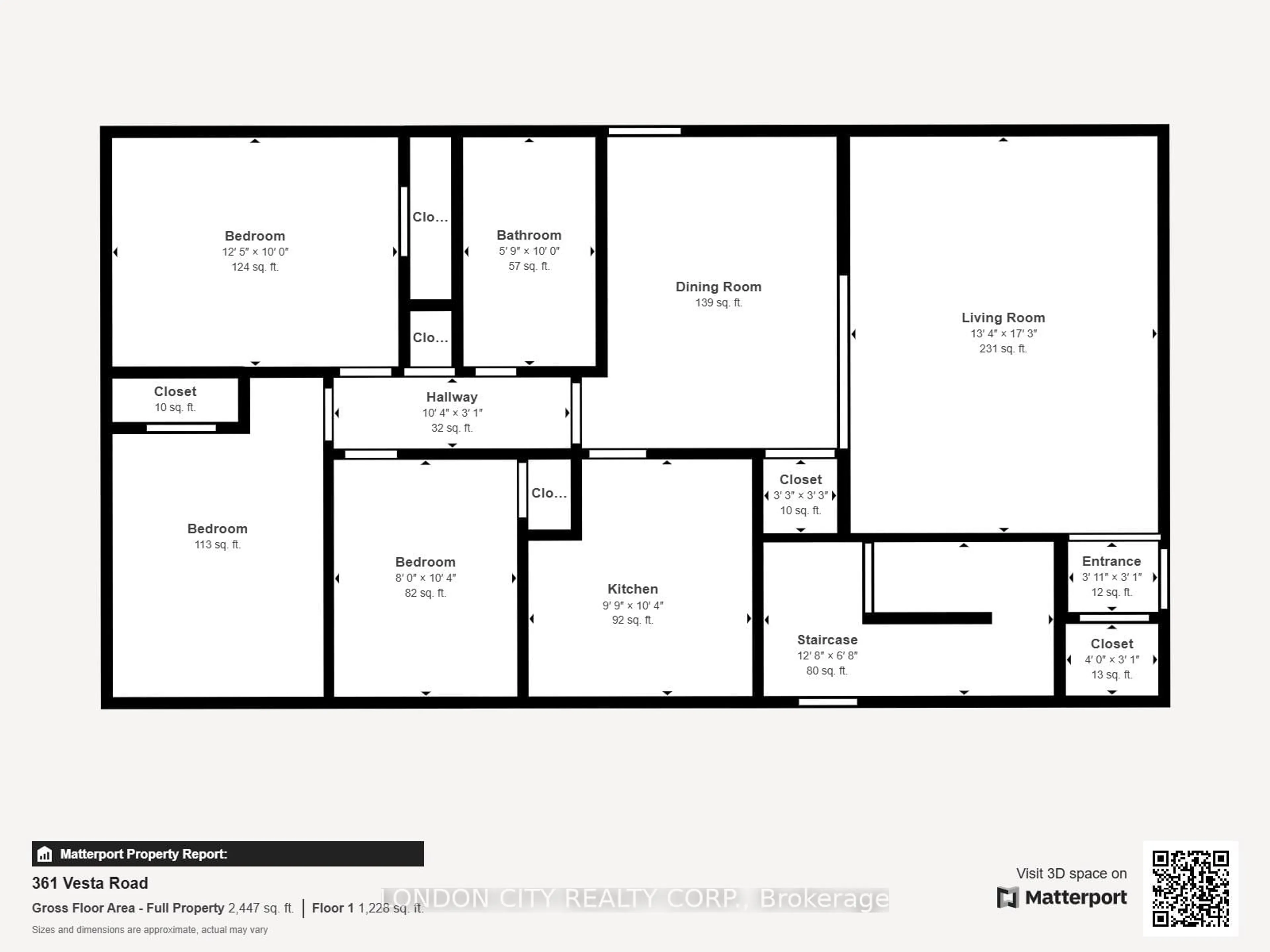 Floor plan for 361 Vesta Rd, London East Ontario N5Y 1E9