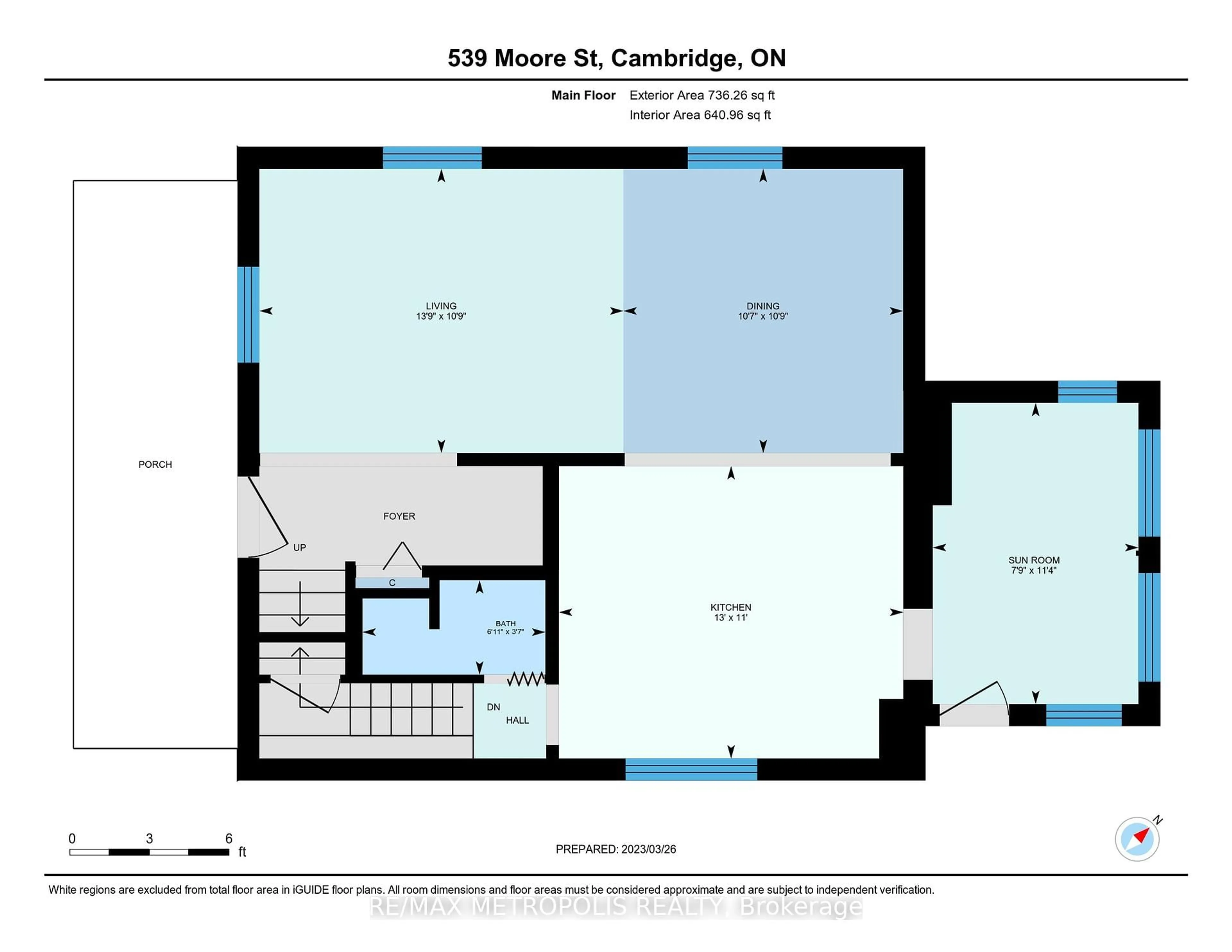 Floor plan for 539 Moore St, Cambridge Ontario N3H 3B3