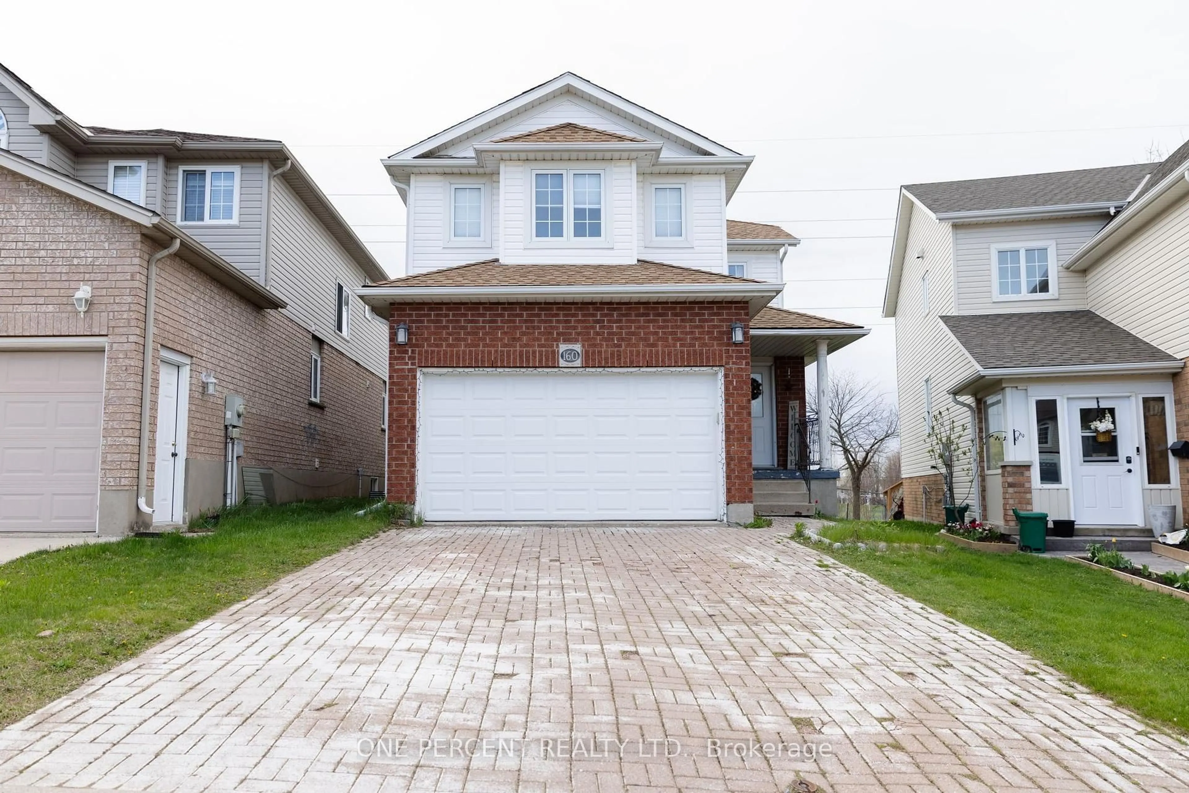 Home with brick exterior material, street for 160 Hidden Creek Dr, Kitchener Ontario N2N 3N6