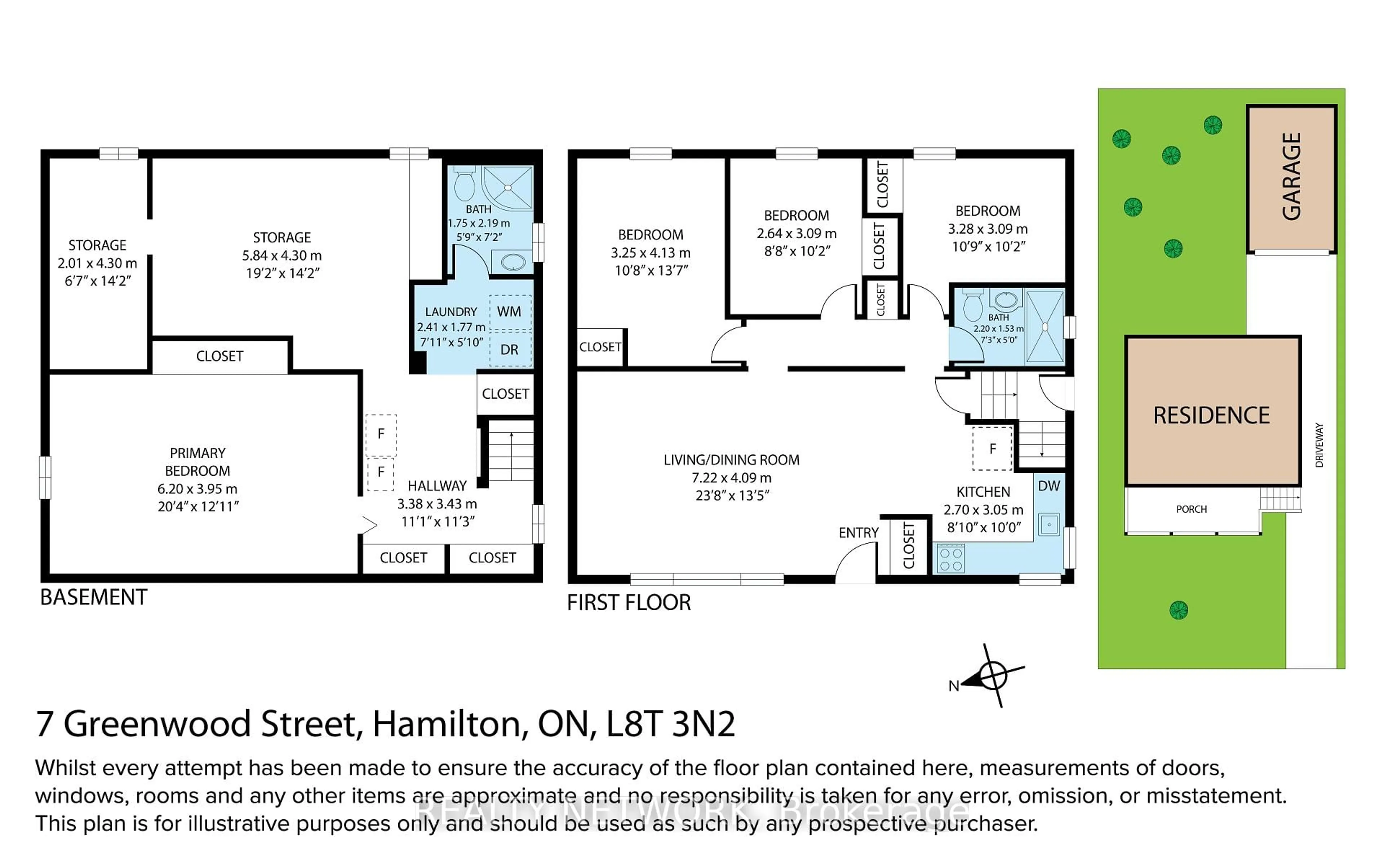 Floor plan for 7 Greenwood St, Hamilton Ontario L8T 3N2