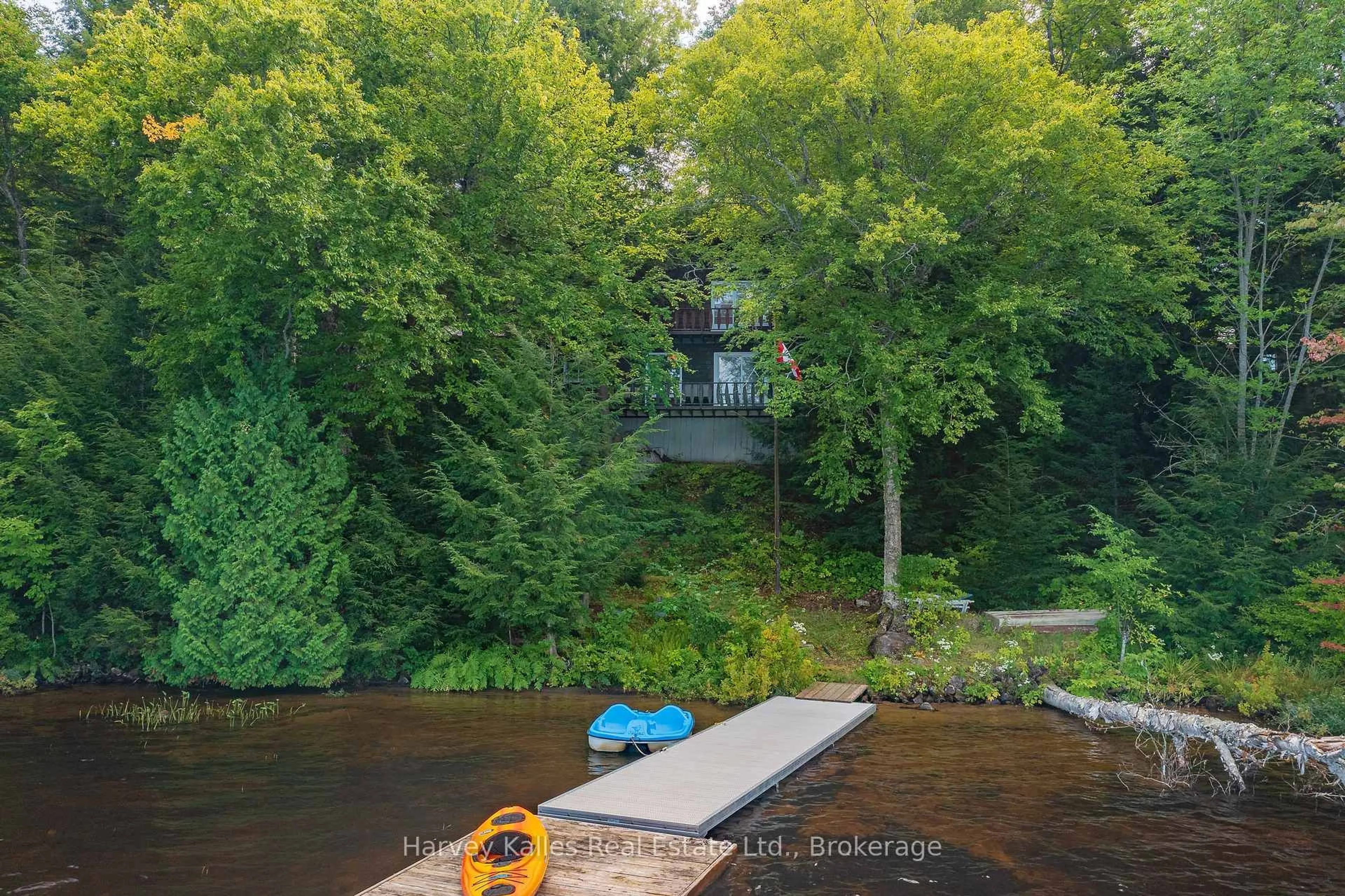 A pic from outside/outdoor area/front of a property/back of a property/a pic from drone, water/lake/river/ocean view for 1351 SOUTH RIL LAKE Rd, Lake of Bays Ontario P0B 1A0