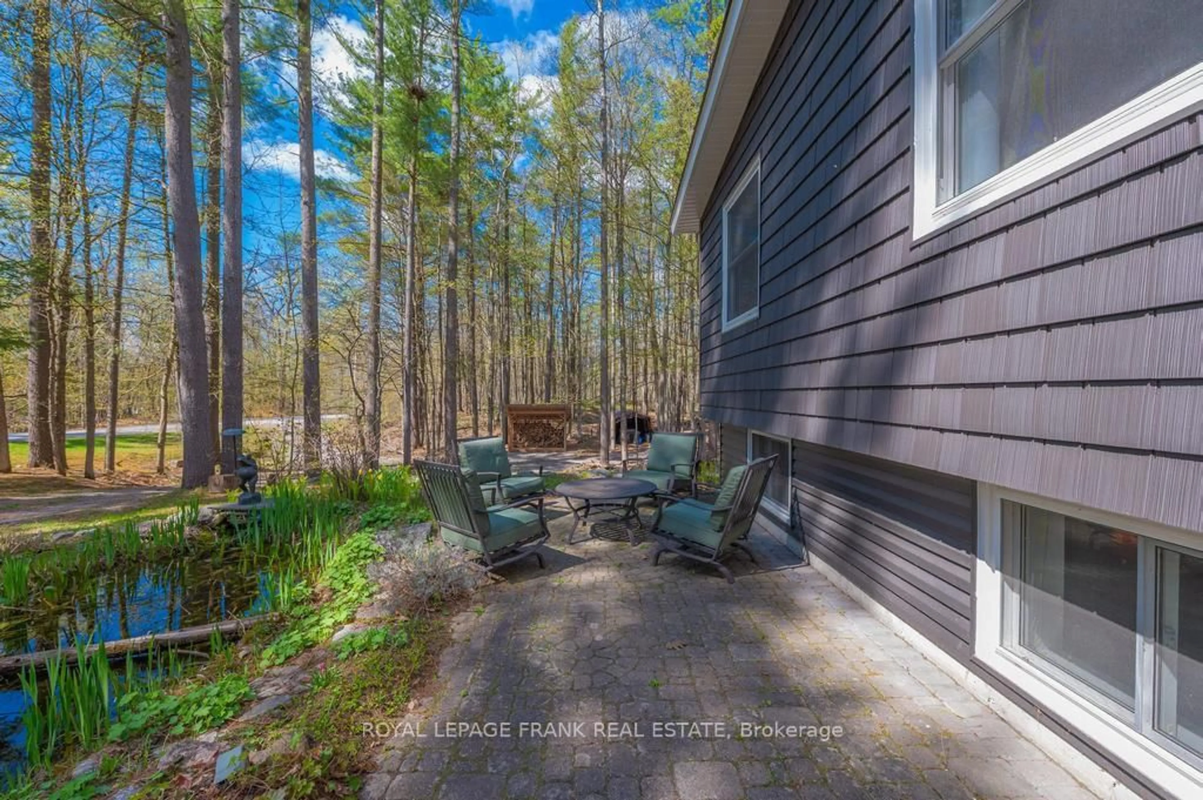 Patio, forest/trees view for 132 Sugarbush Cres, Trent Lakes Ontario K0L 1J0