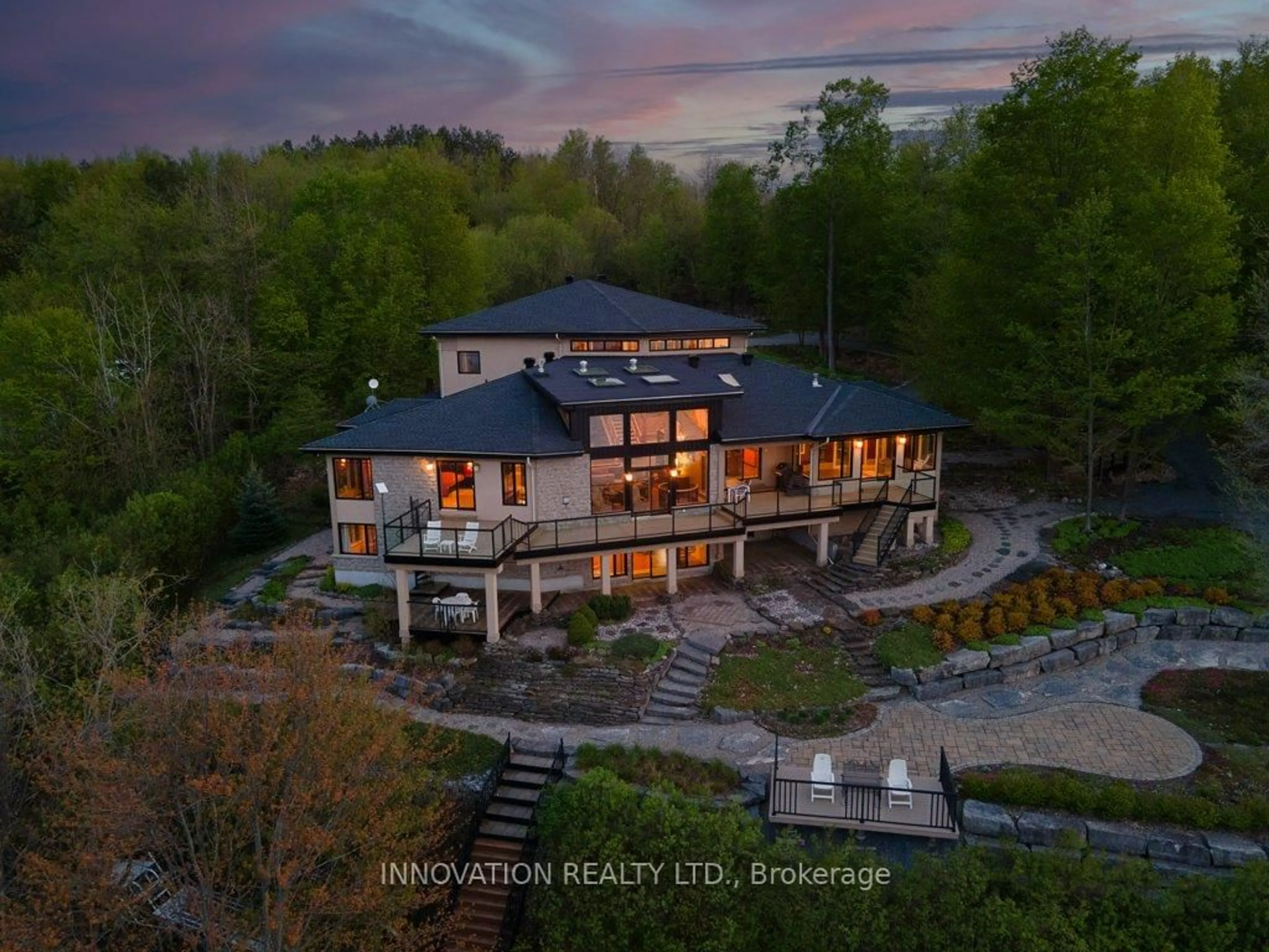 A pic from outside/outdoor area/front of a property/back of a property/a pic from drone, water/lake/river/ocean view for 325 Berry Side Rd, Ottawa Ontario K0A 1T0