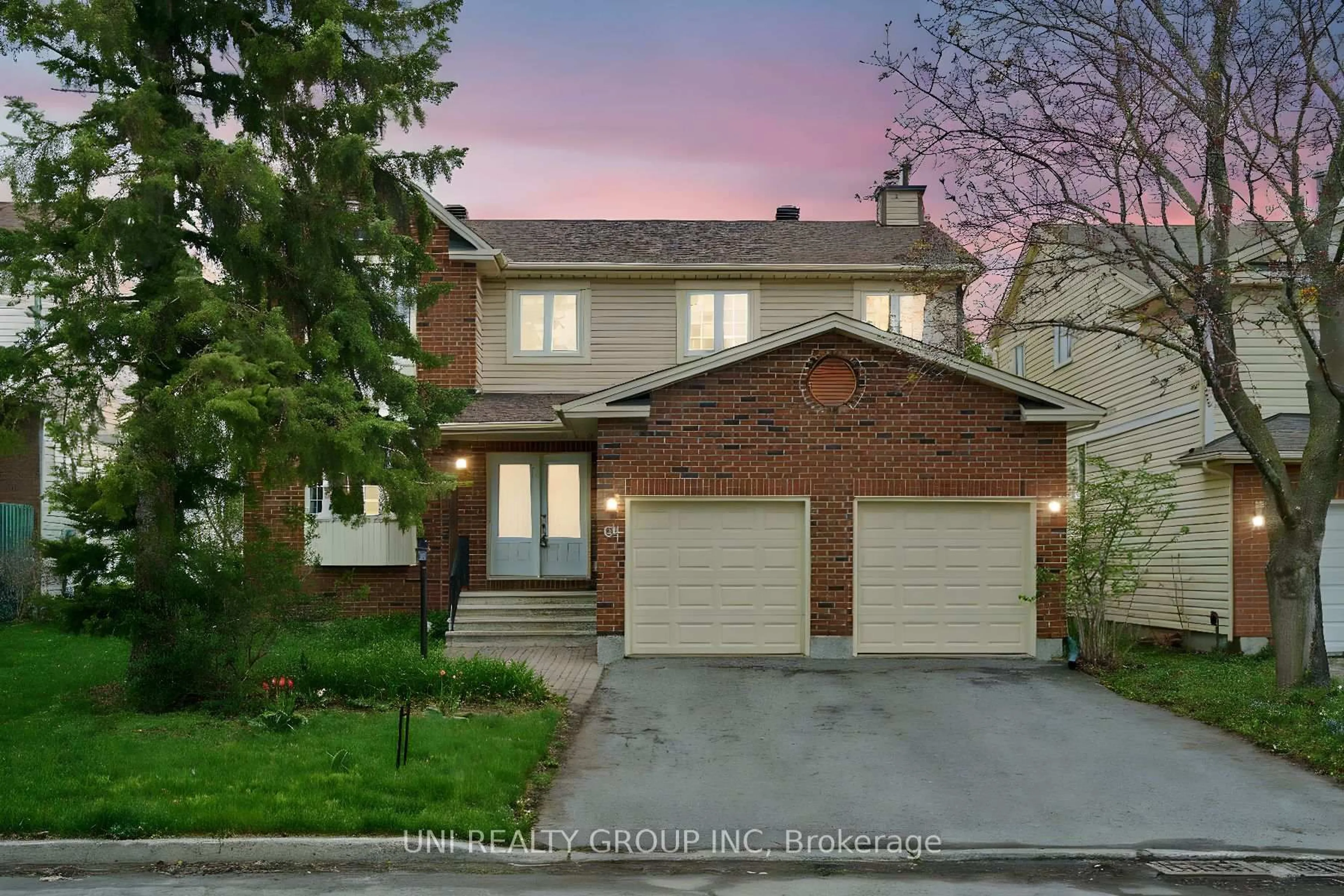 Home with brick exterior material, street for 64 BRAMBLEGROVE Cres, Ottawa Ontario K1T 3E9