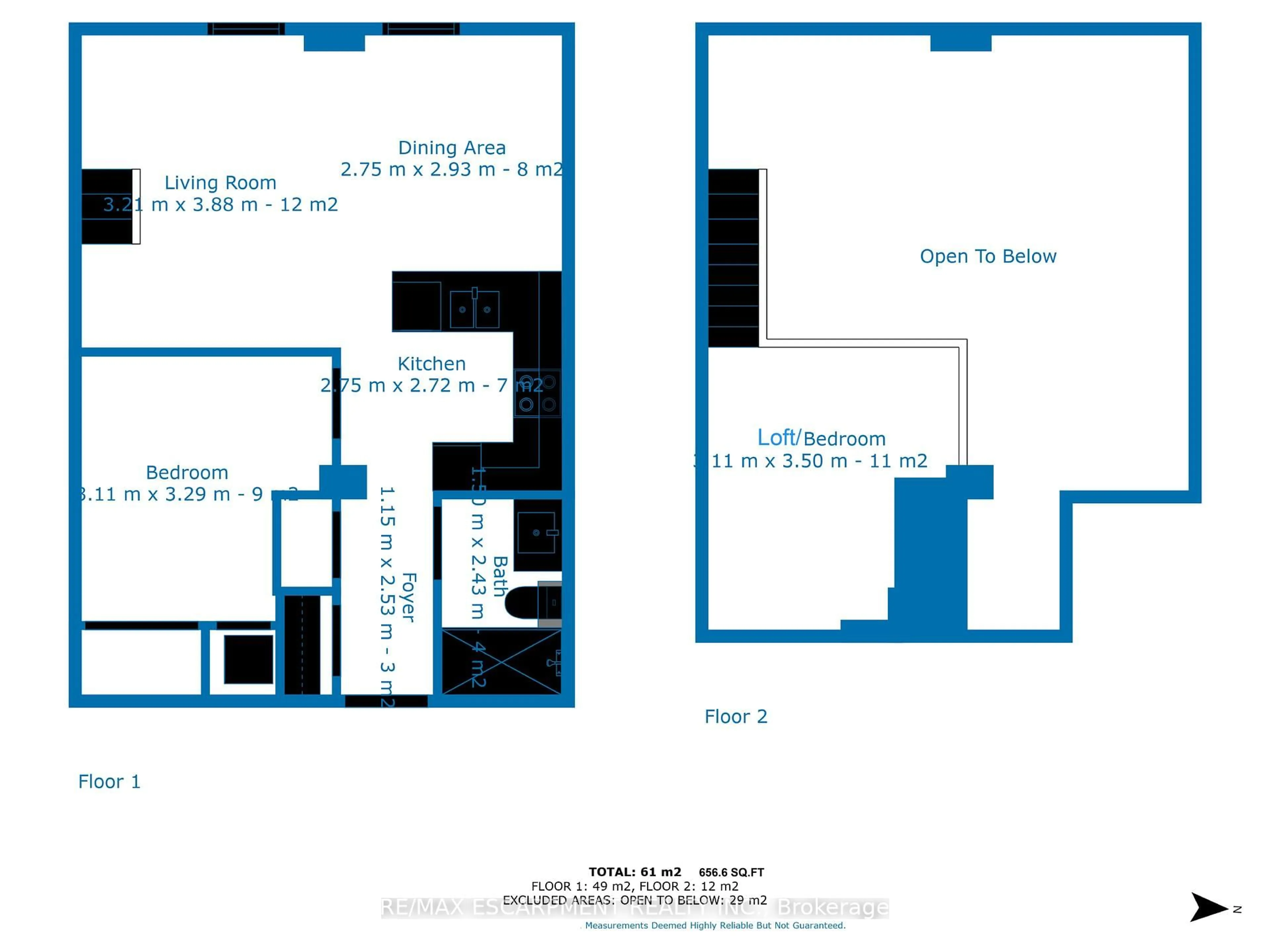 Floor plan for 11 Rebecca St #406, Hamilton Ontario L8R 3H7