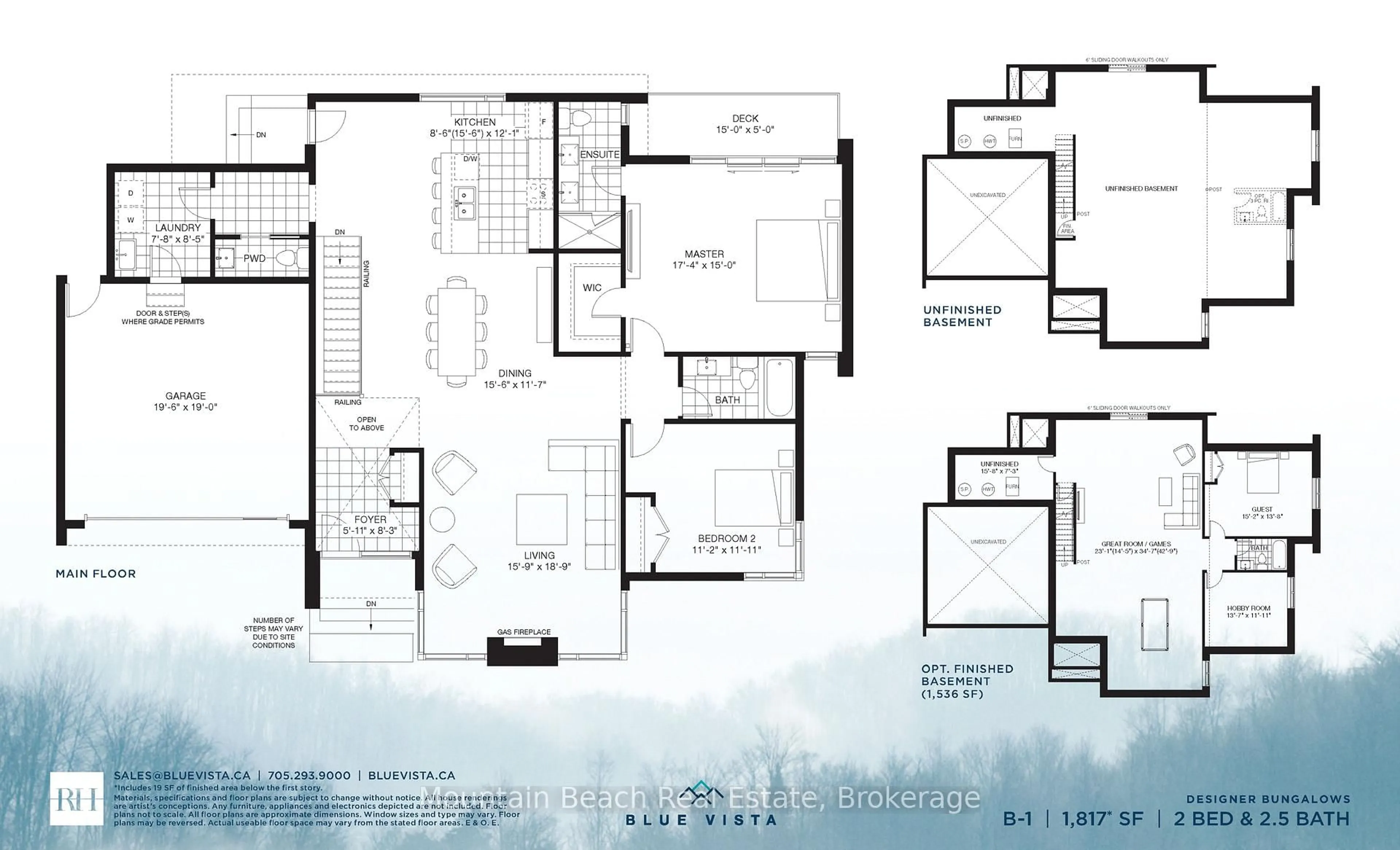 Floor plan for LOT 56 Yvonne Cres, Blue Mountains Ontario L9Y 0K8