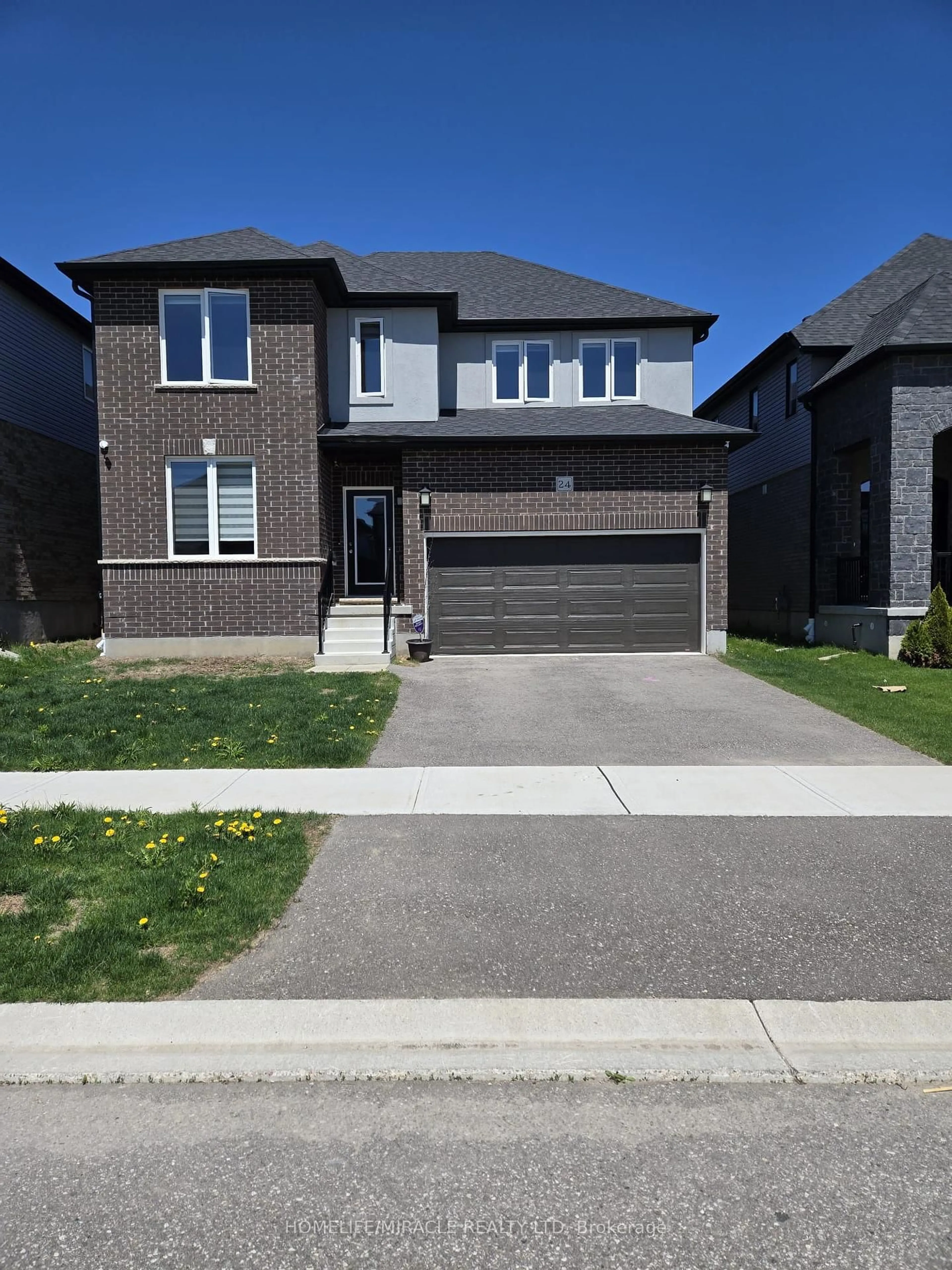 Home with brick exterior material, street for 24 Sass Cres, Brant Ontario N3L 0A9
