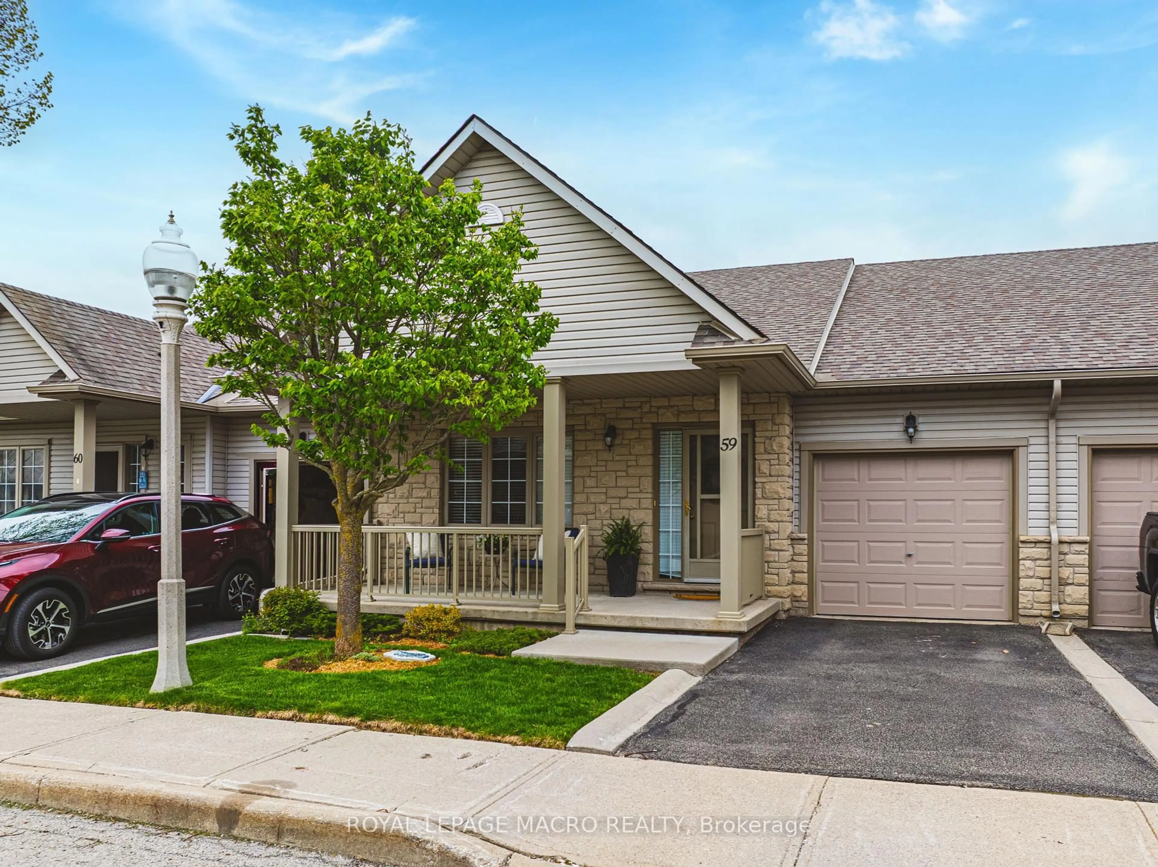 Home with vinyl exterior material, street for 34 Southbrook Dr #59, Hamilton Ontario L0R 1C0