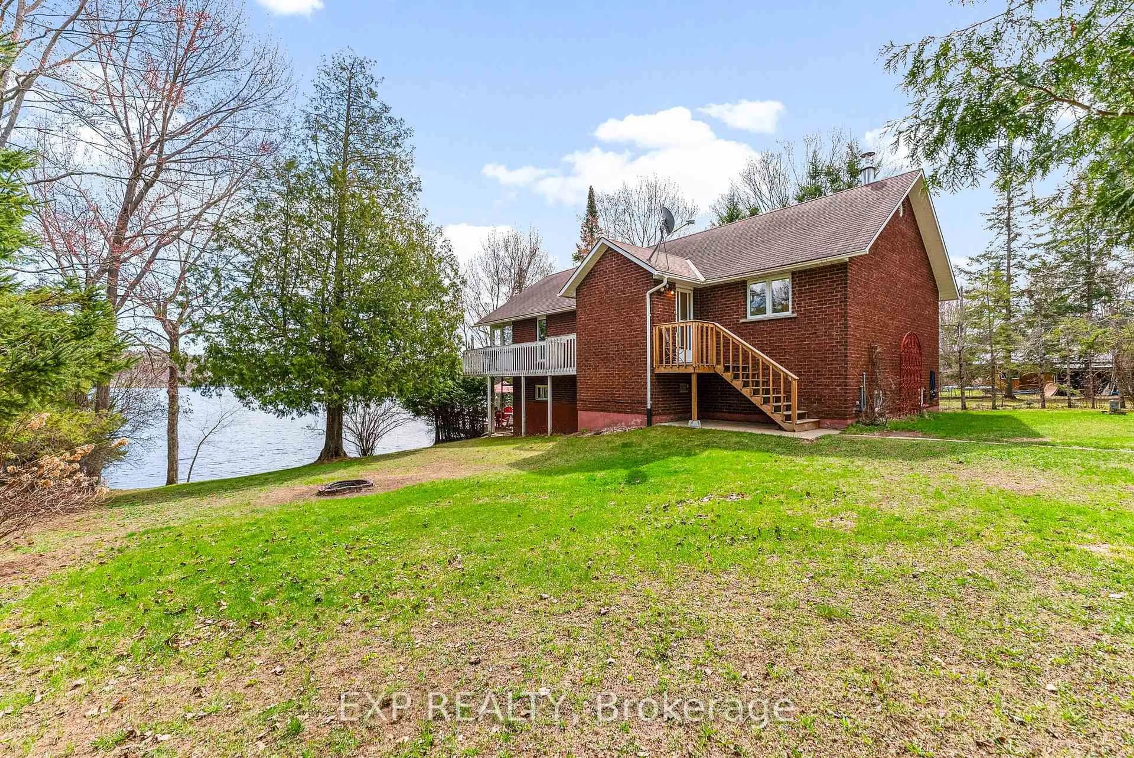 A pic from outside/outdoor area/front of a property/back of a property/a pic from drone, water/lake/river/ocean view for 61 Boyle Lane, Golden Lake Ontario K0J 1X0