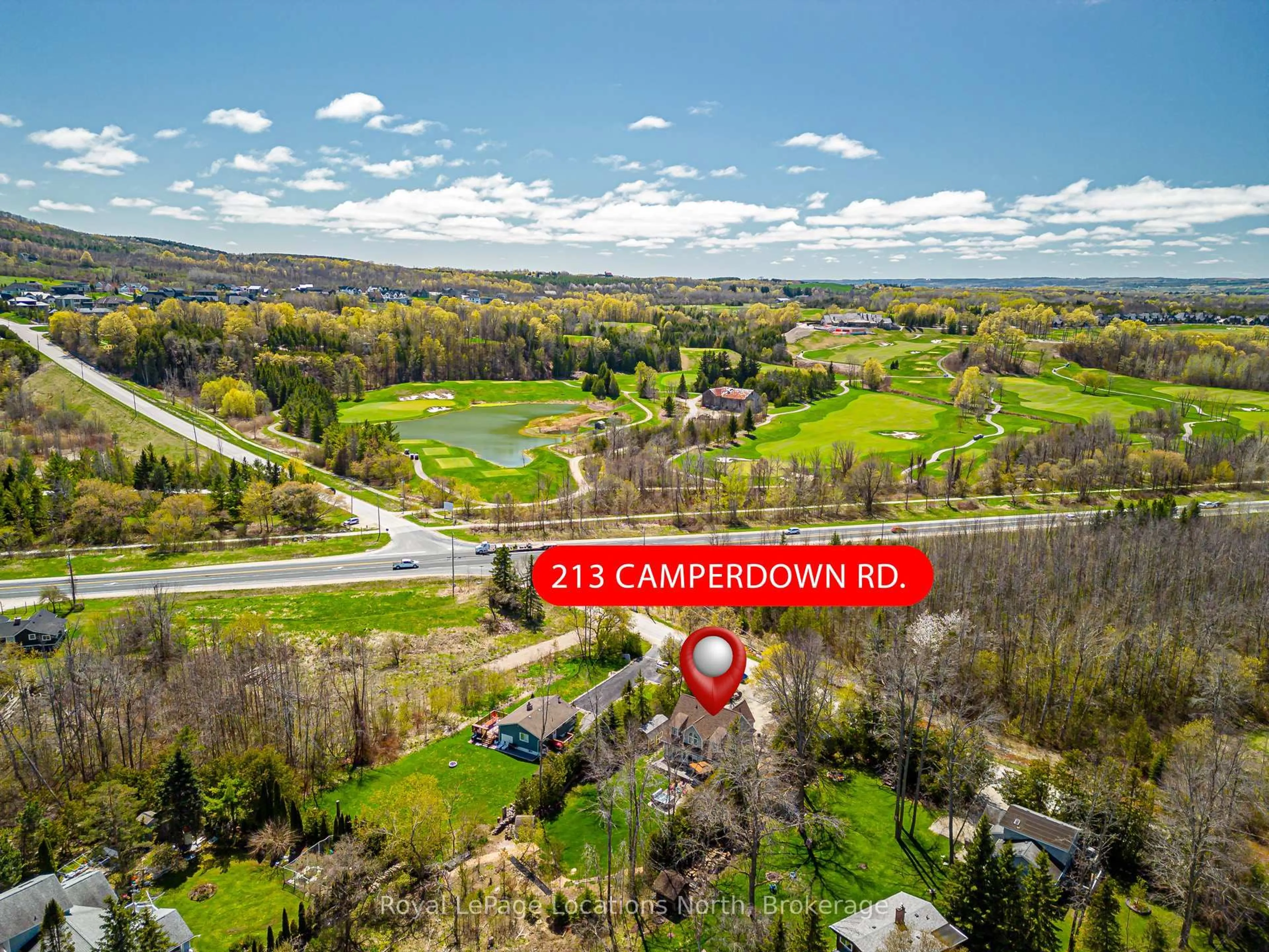 A pic from outside/outdoor area/front of a property/back of a property/a pic from drone, unknown for 213 Camperdown Rd, Blue Mountains Ontario N0H 1J0