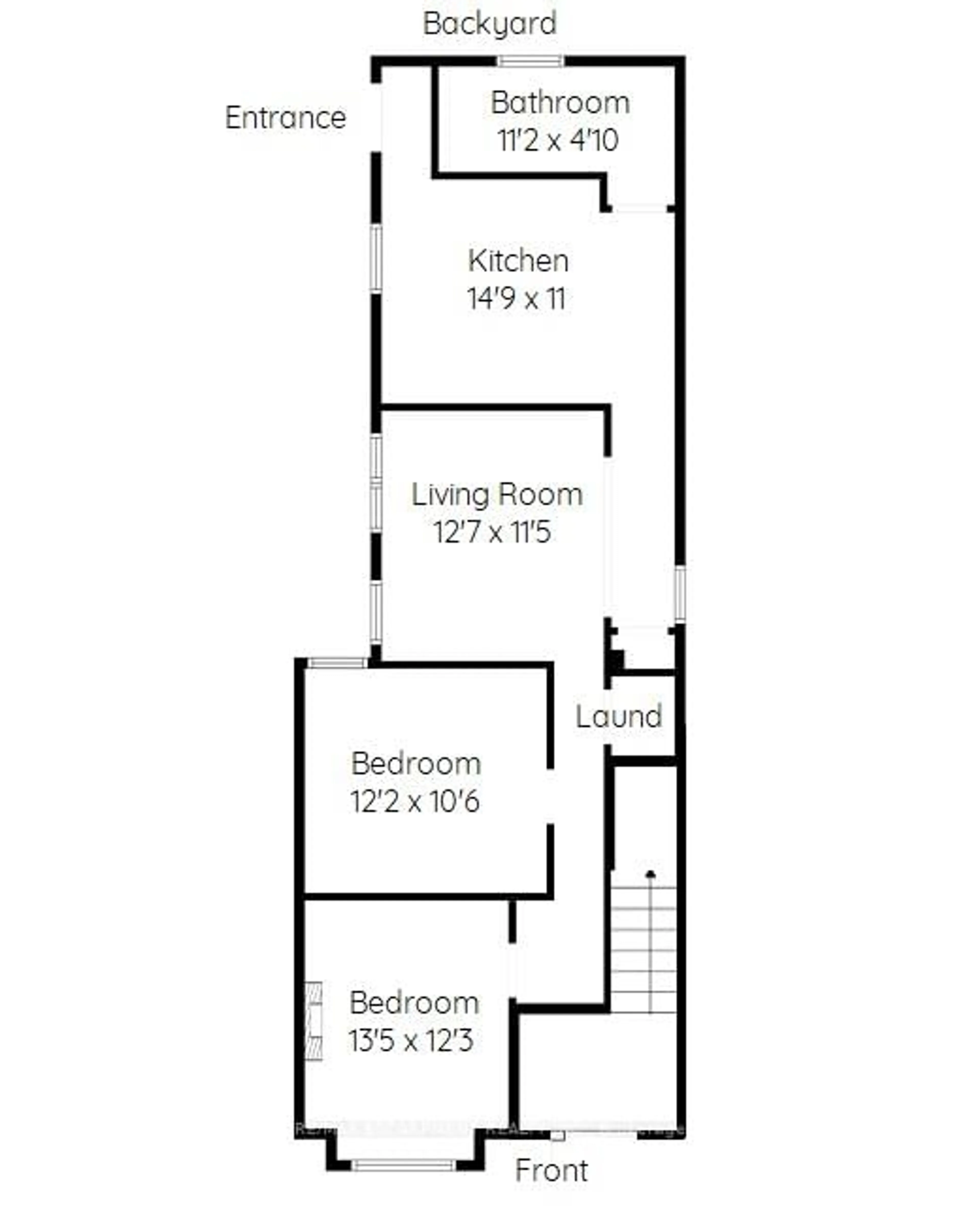 Floor plan for 66 Erie Ave, Hamilton Ontario L8N 2W6