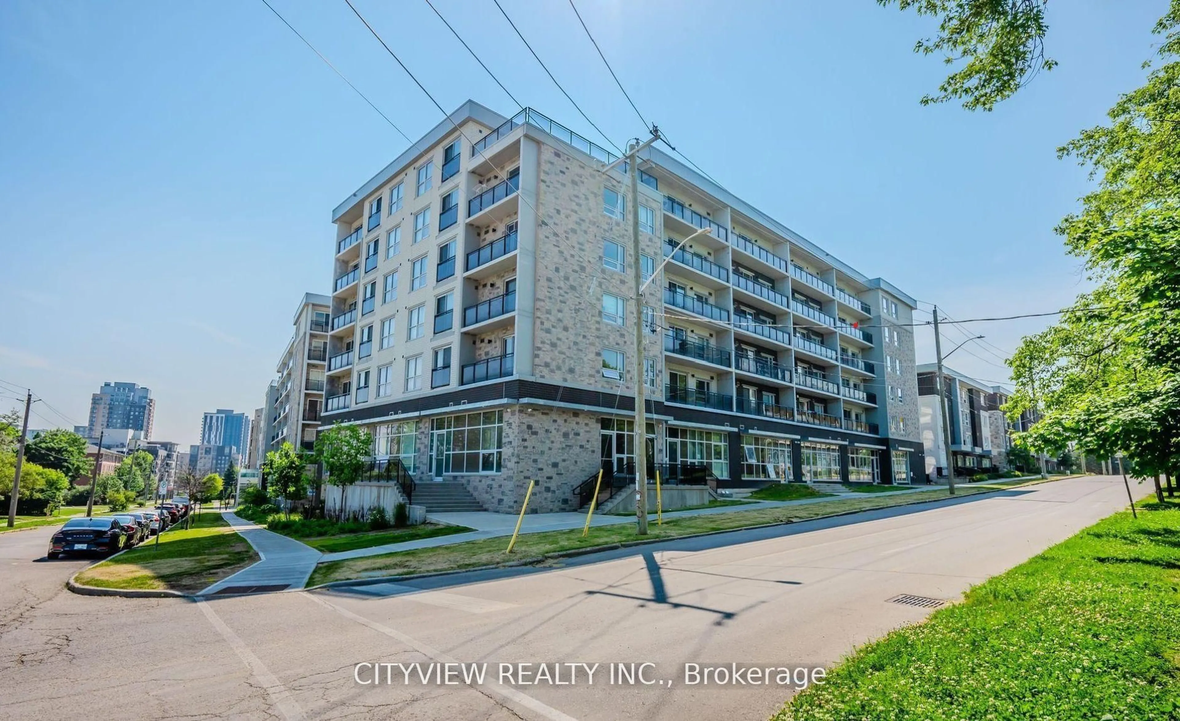 A pic from outside/outdoor area/front of a property/back of a property/a pic from drone, unknown for 275 Larch St #B603, Waterloo Ontario N2L 0J3