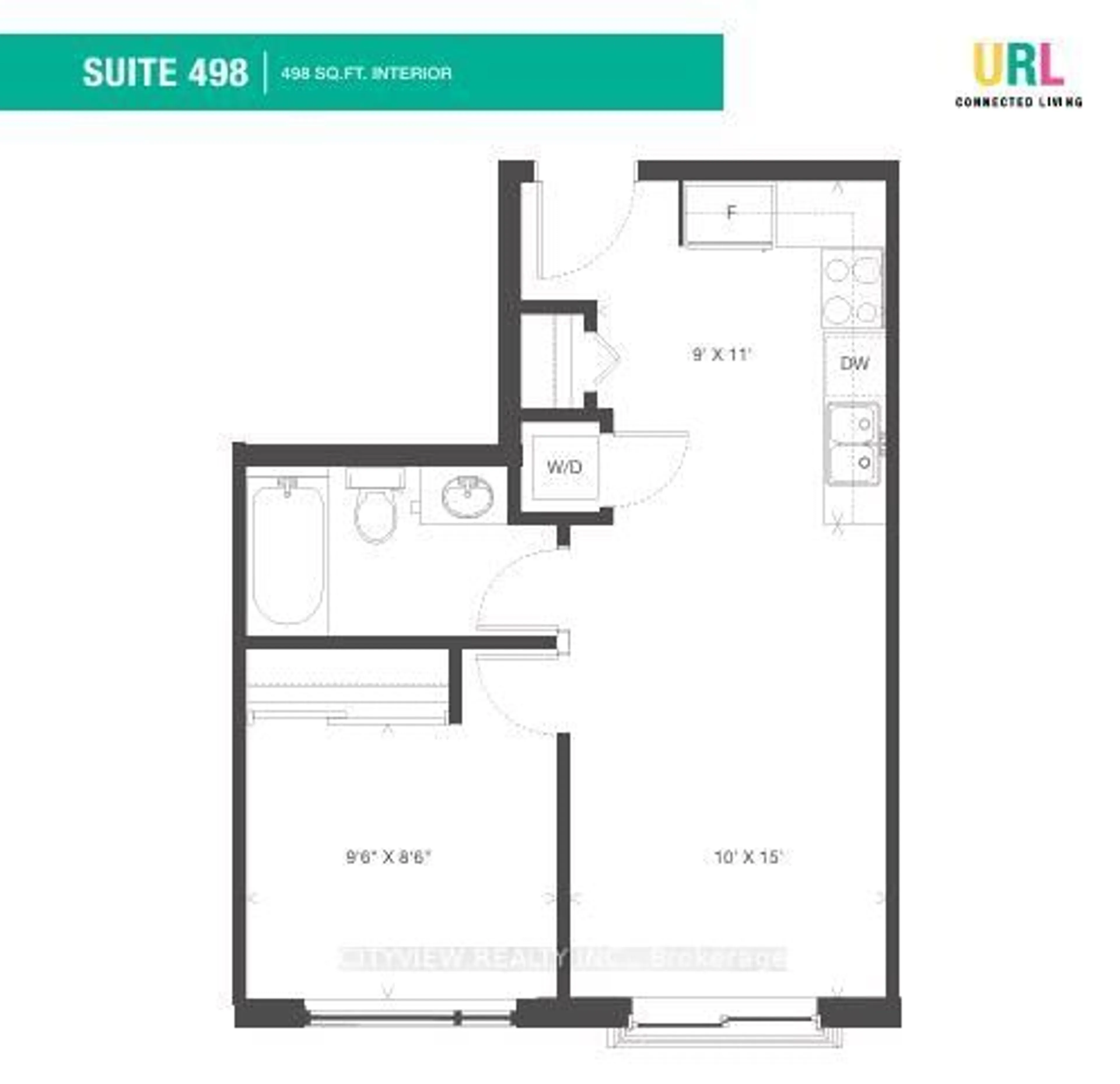 Floor plan for 275 Larch St #B603, Waterloo Ontario N2L 0J3