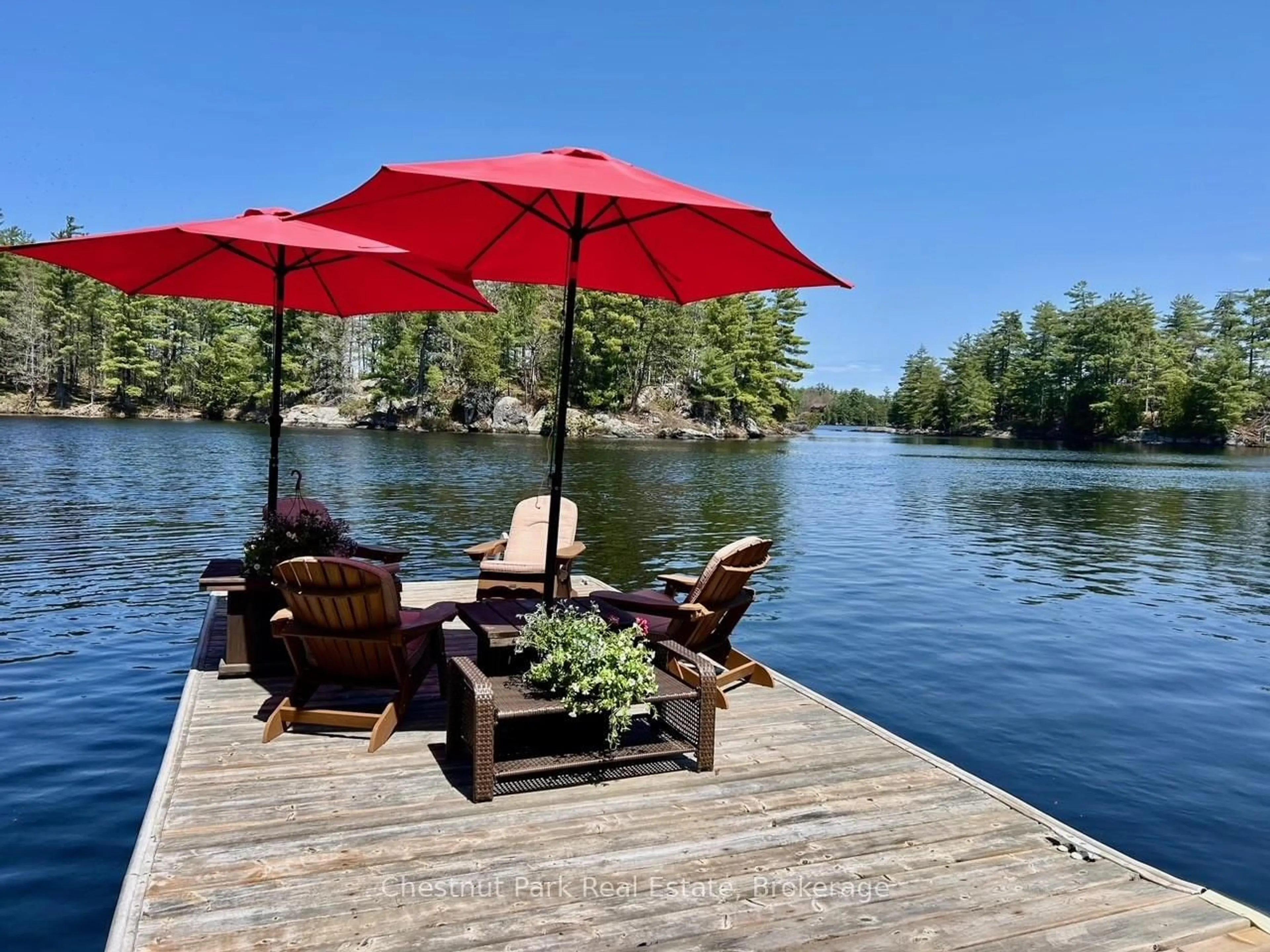 Patio, water/lake/river/ocean view for 4 ISLAND 21 KL N/A, Gravenhurst Ontario P0E 1G0