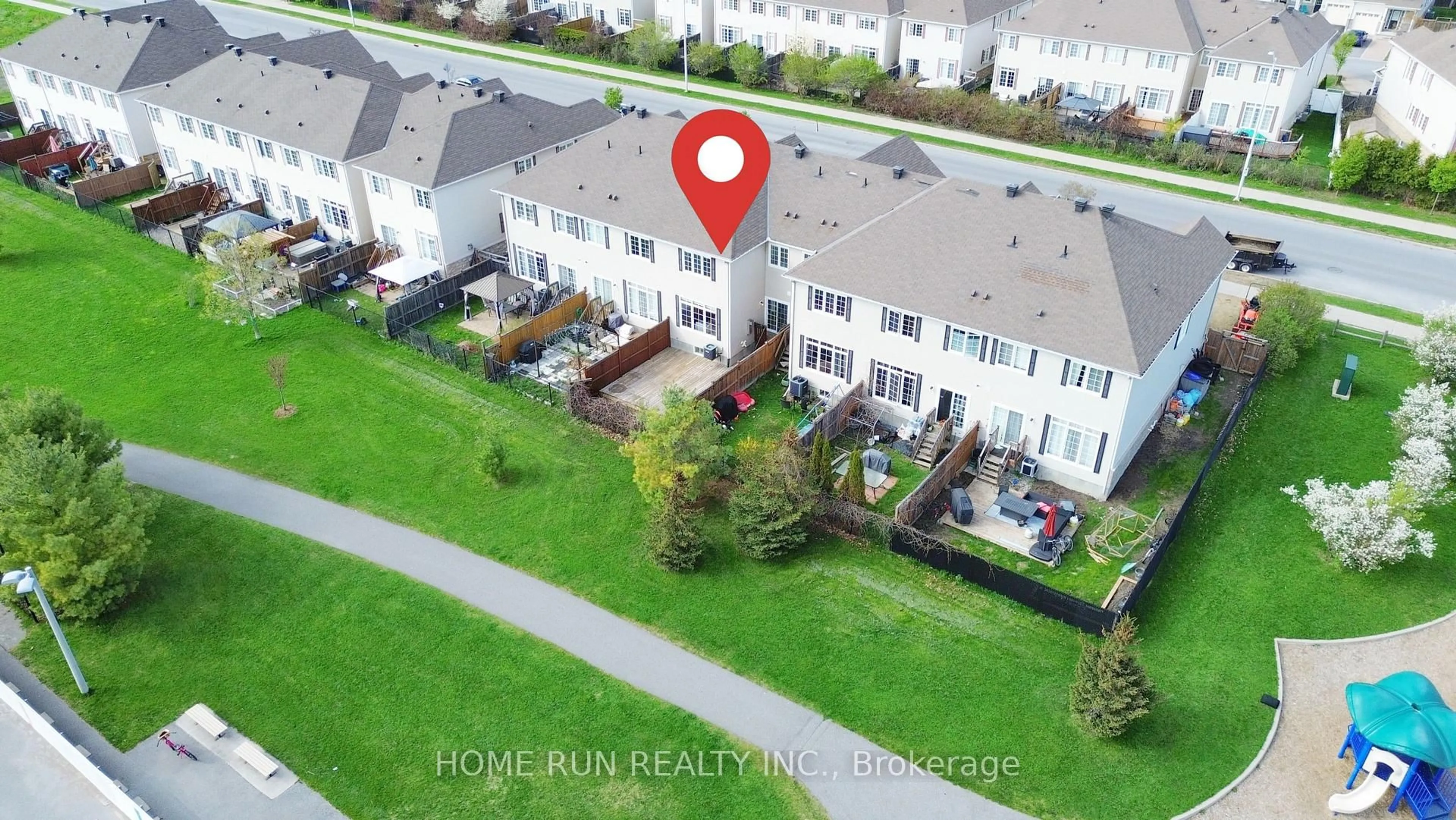 A pic from outside/outdoor area/front of a property/back of a property/a pic from drone, street for 126 Akerson Rd, Ottawa Ontario K2M 0B3