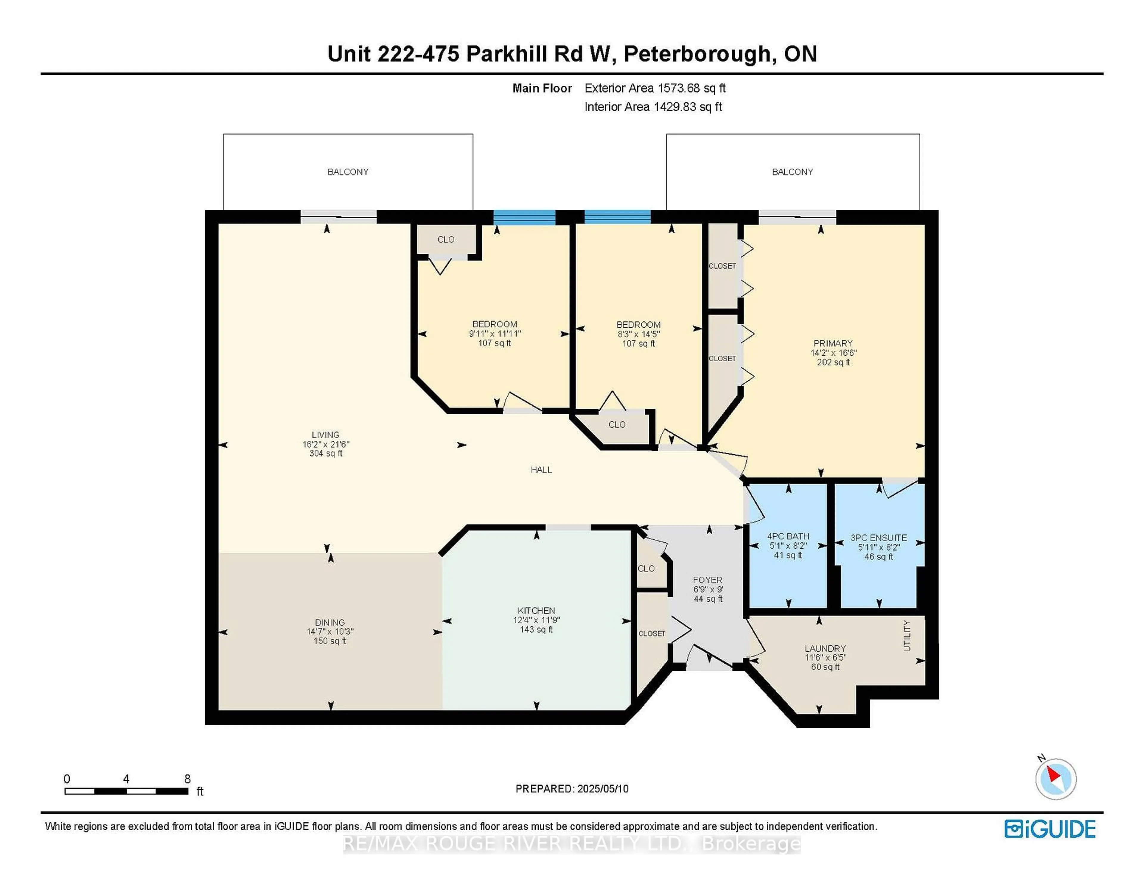 Floor plan for 475 Parkhill Rd #222, Peterborough Central Ontario K9H 7M5