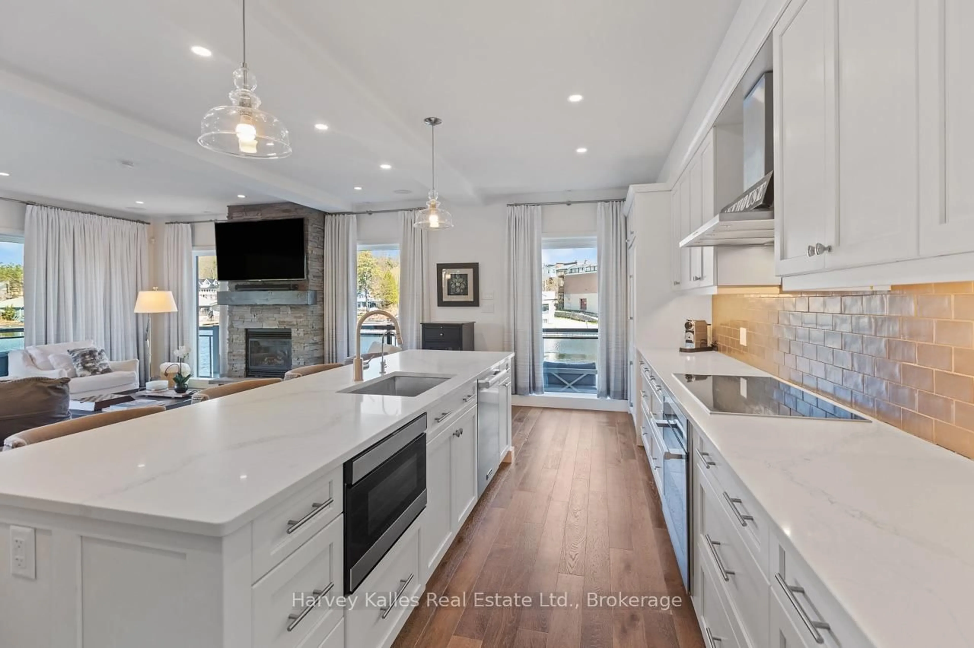 Open concept kitchen, ceramic/tile floor for 97D Joseph St #206, Muskoka Lakes Ontario P0B 1J0