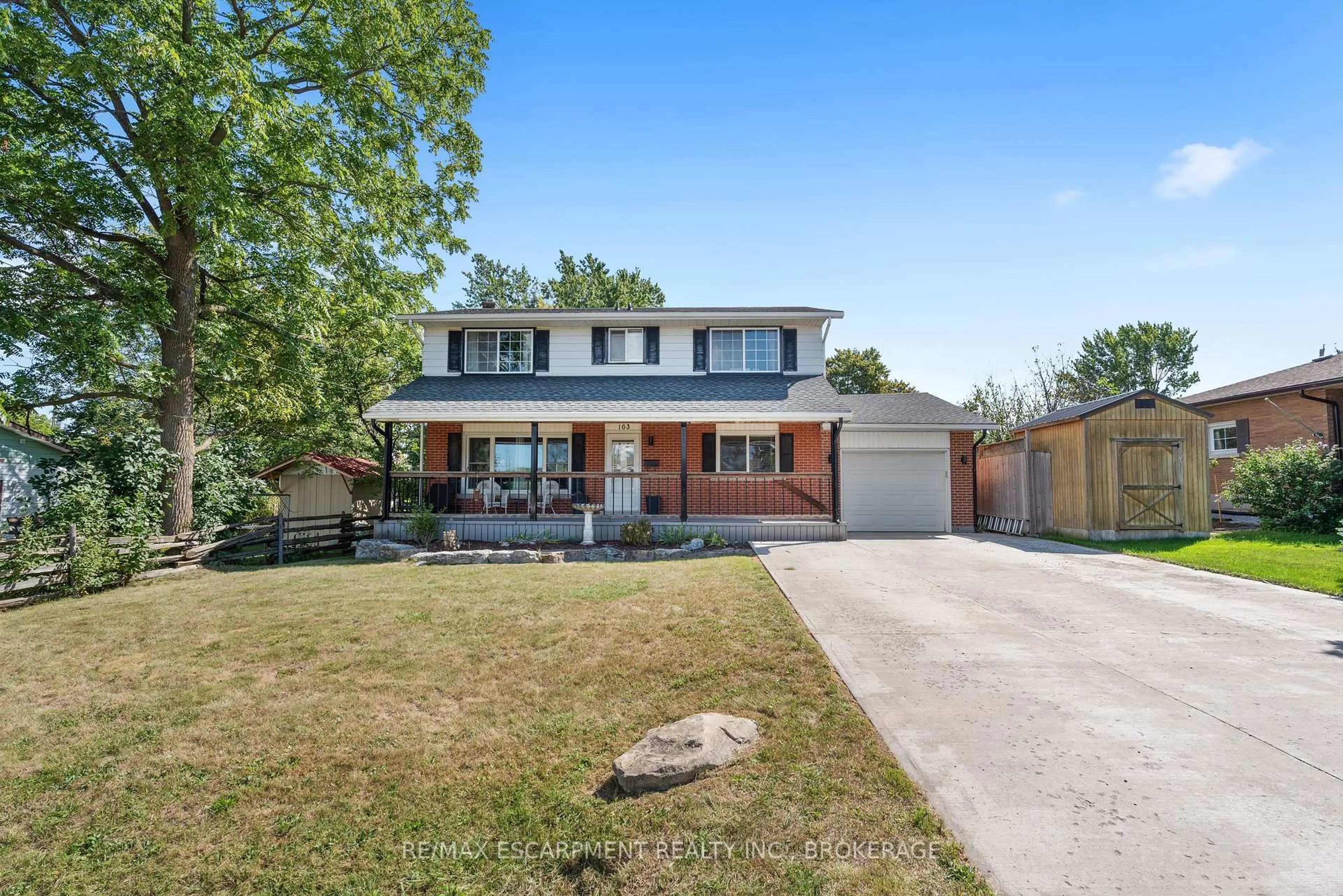 Home with brick exterior material, street for 163 Champlain Dr, Fort Erie Ontario L2A 1Z9