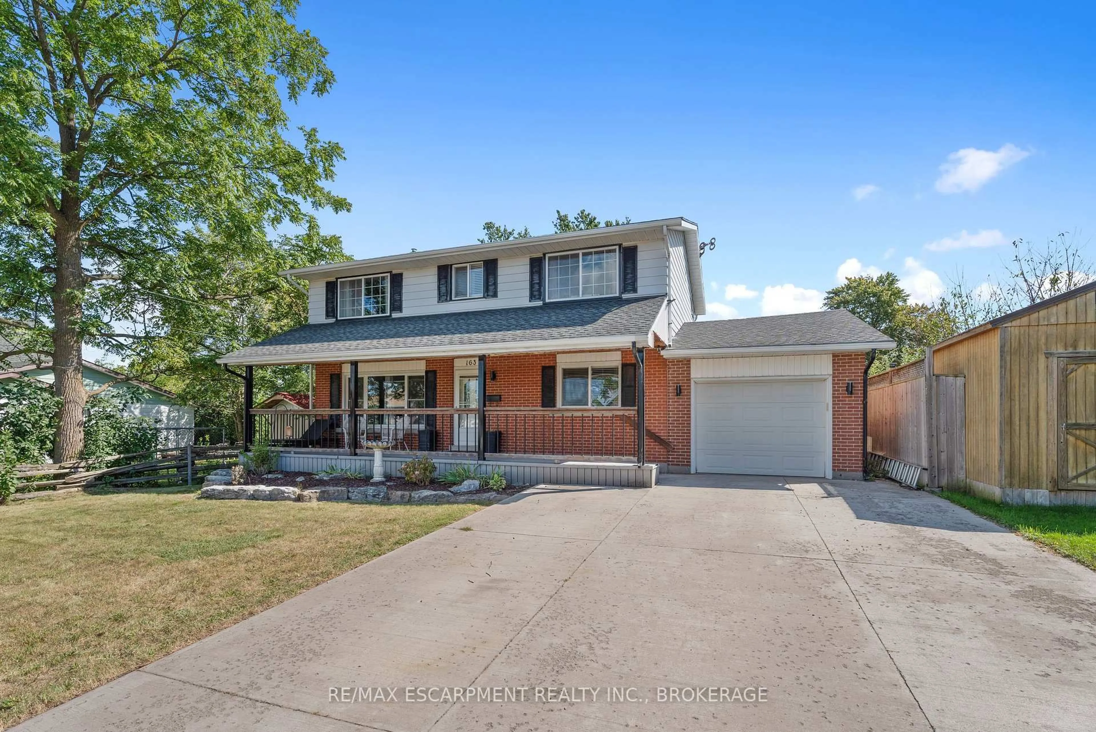 Home with brick exterior material, street for 163 Champlain Dr, Fort Erie Ontario L2A 1Z9