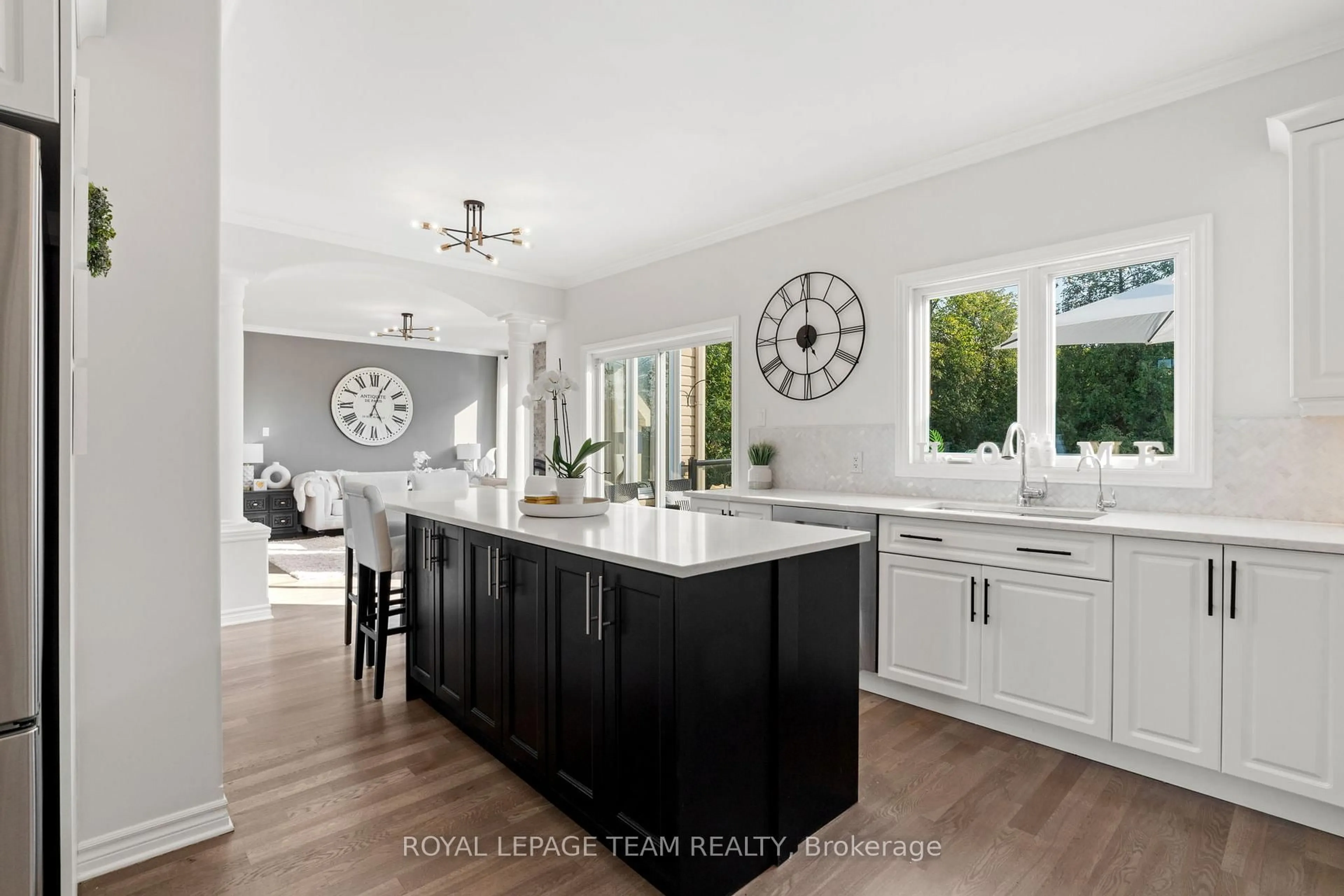 Open concept kitchen, ceramic/tile floor for 112 Lady Lochead Lane, Carp Ontario K0A 1L0