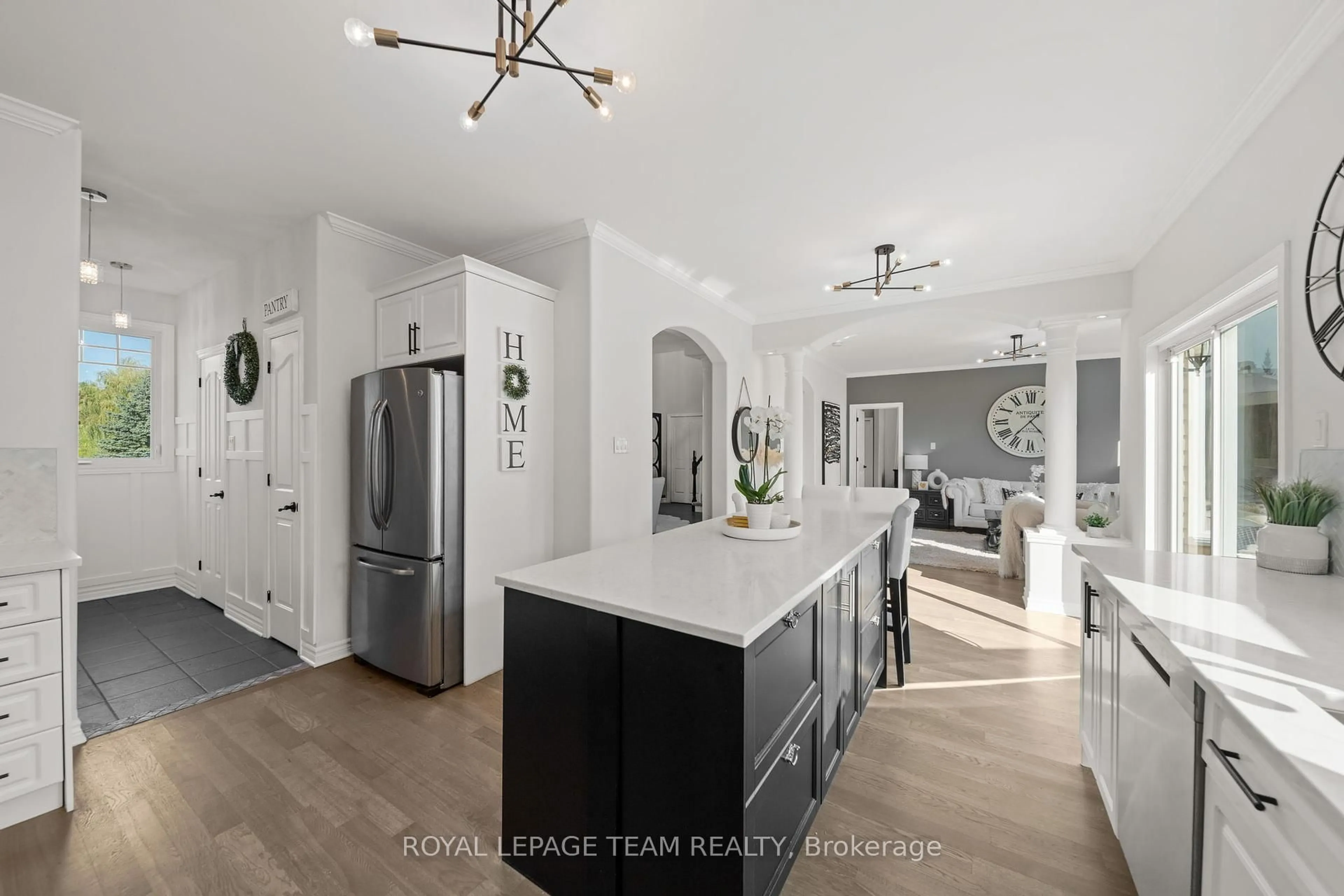Open concept kitchen, ceramic/tile floor for 112 Lady Lochead Lane, Carp Ontario K0A 1L0